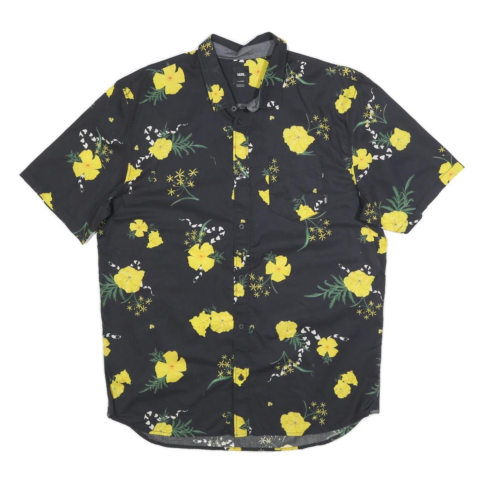 Buy VANS Mens Black & Yellow Floral Shirt XL Cotton Blend Short Sleeve Casual Refurbished - $32.49 VANS Mens Black & Yellow Floral Shirt XL Cotton Blend Short Sleeve Casual Refurbished - N/A refurbished available on Cerqular