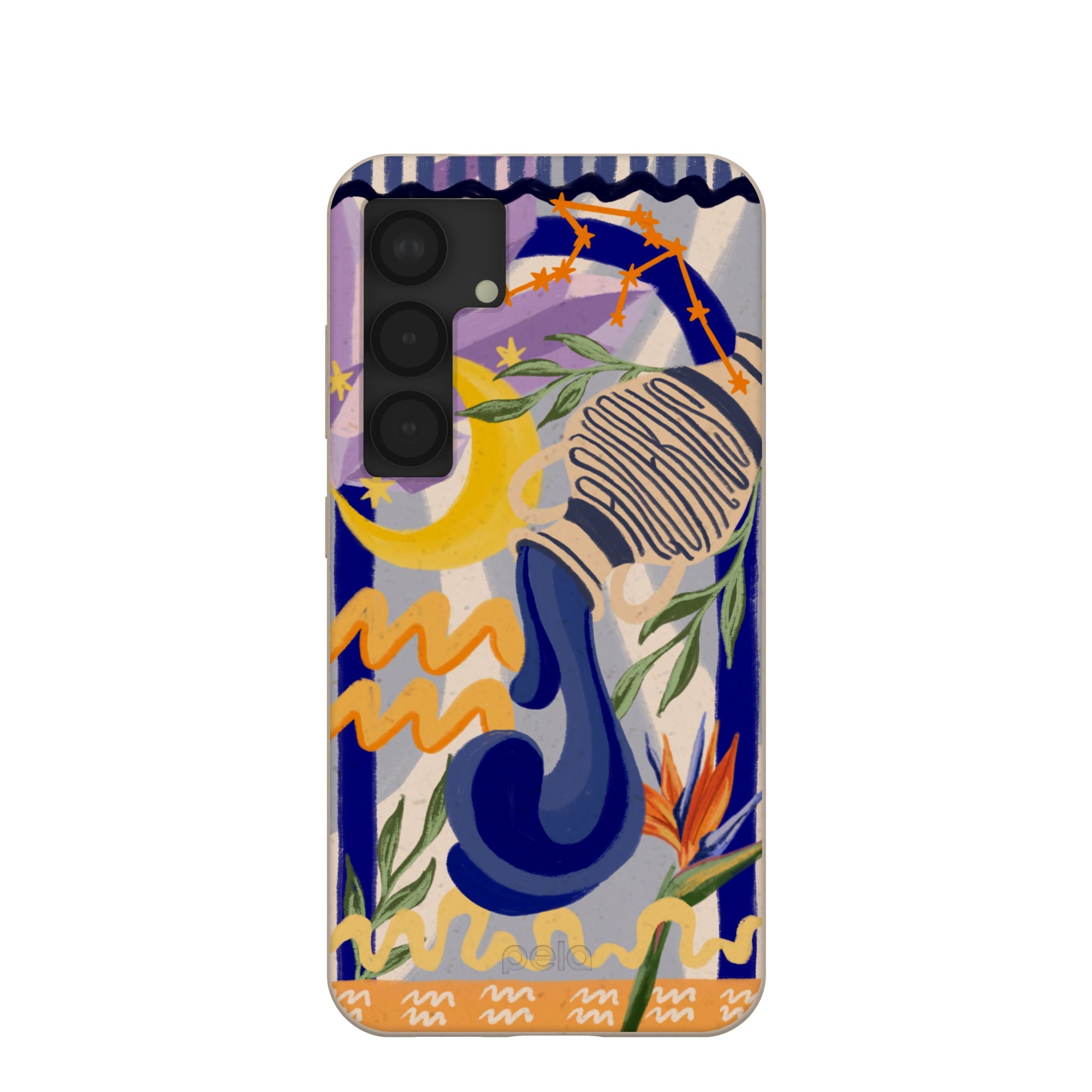 Seashell Aquarius Water Samsung Galaxy S25 Case Refurbished - Pela Case refurbished available on Cerqular