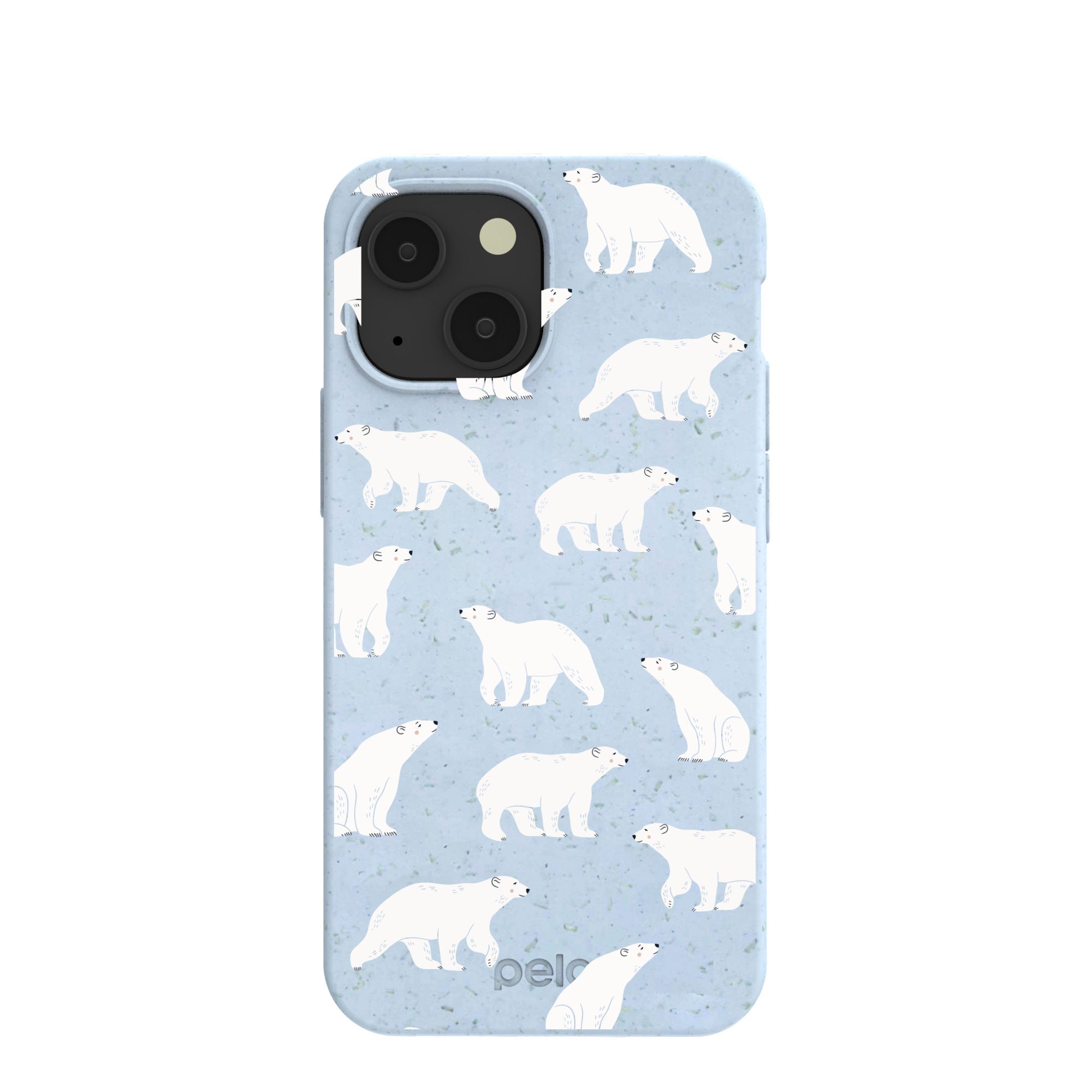Powder Blue Ice Bears iPhone 13 Mini Case Refurbished - Pela Case refurbished available on Cerqular