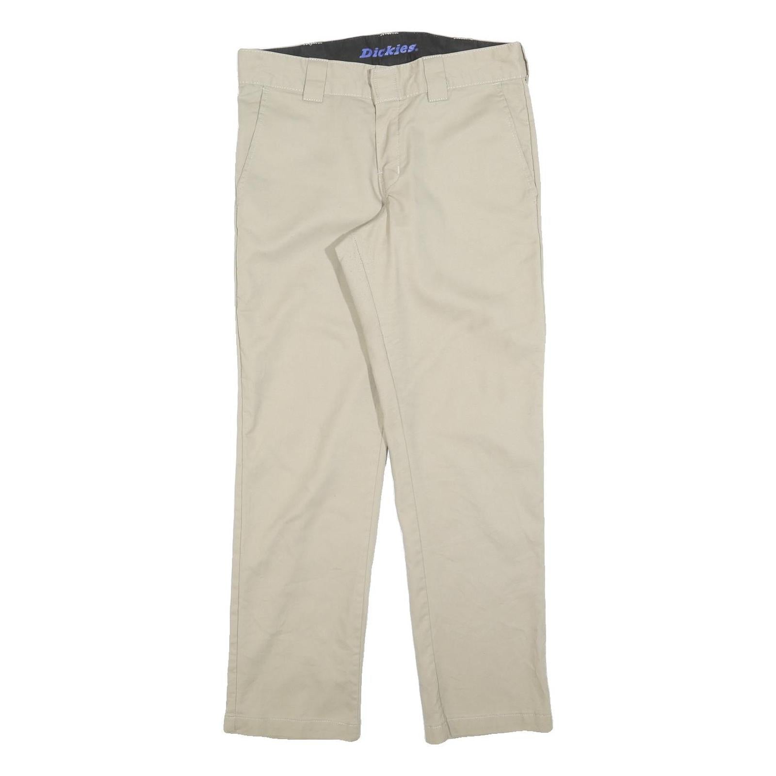 DICKIES Mens Regular Fit Beige Cotton Blend Trousers W31 L30 Workwear Zip Refurbished - N/A refurbished available on Cerqular