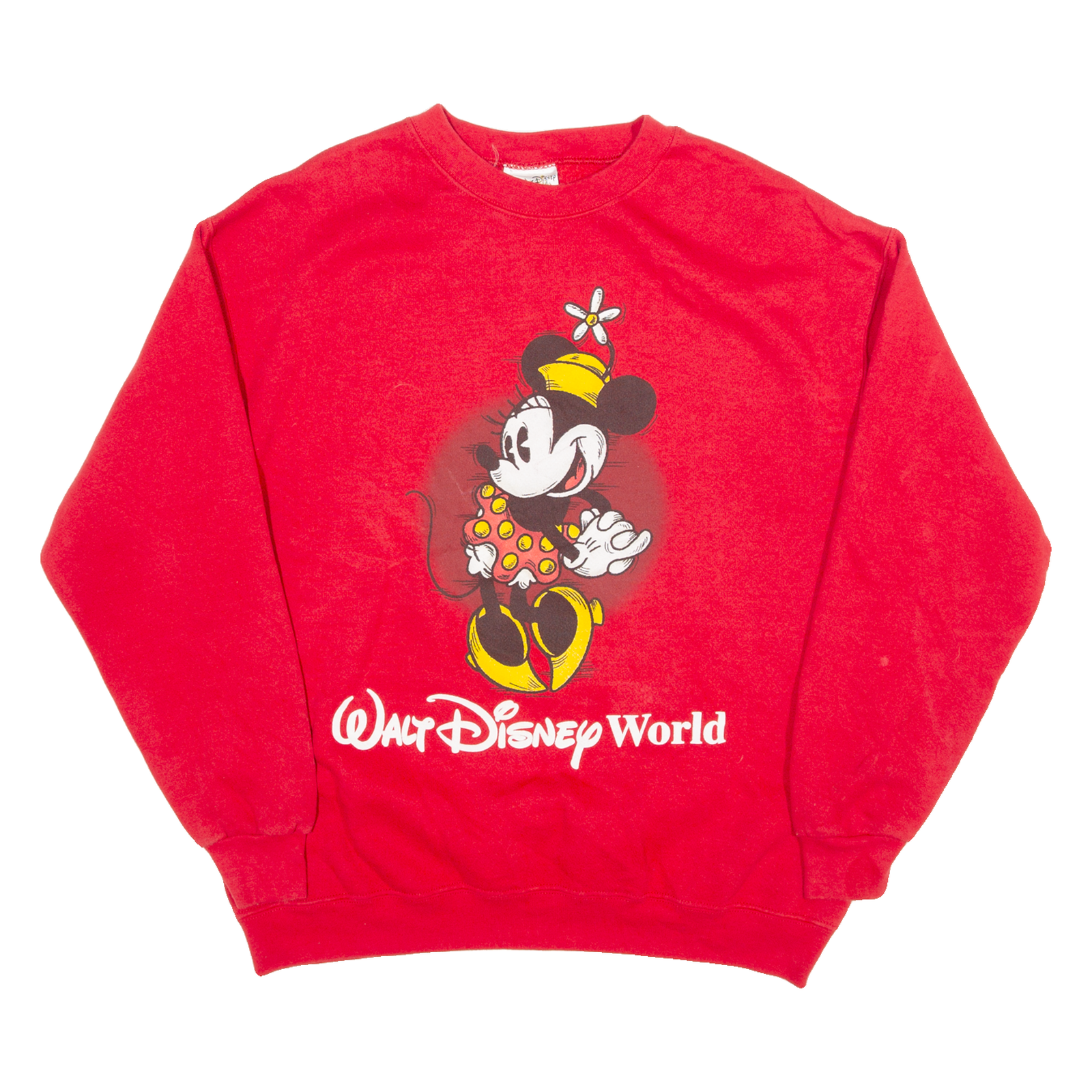 DISNEY Minnie Mouse Womens Sweatshirt Red L Refurbished - N/A refurbished available on Cerqular