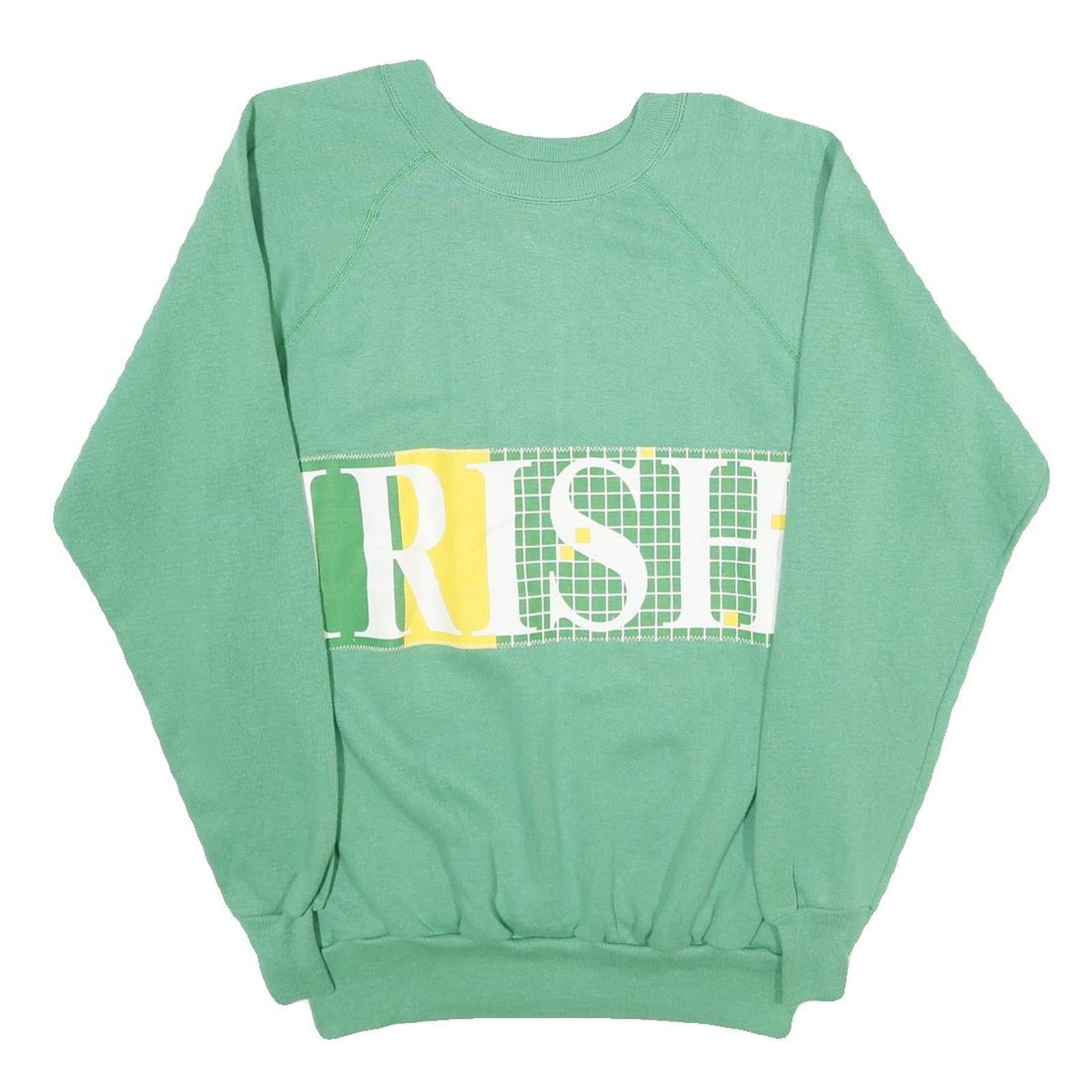 COLLEGIATE PACIFIC Mens Green & Yellow Crew Neck XL Sweatshirt Cotton Blend Refurbished - N/A refurbished available on Cerqular
