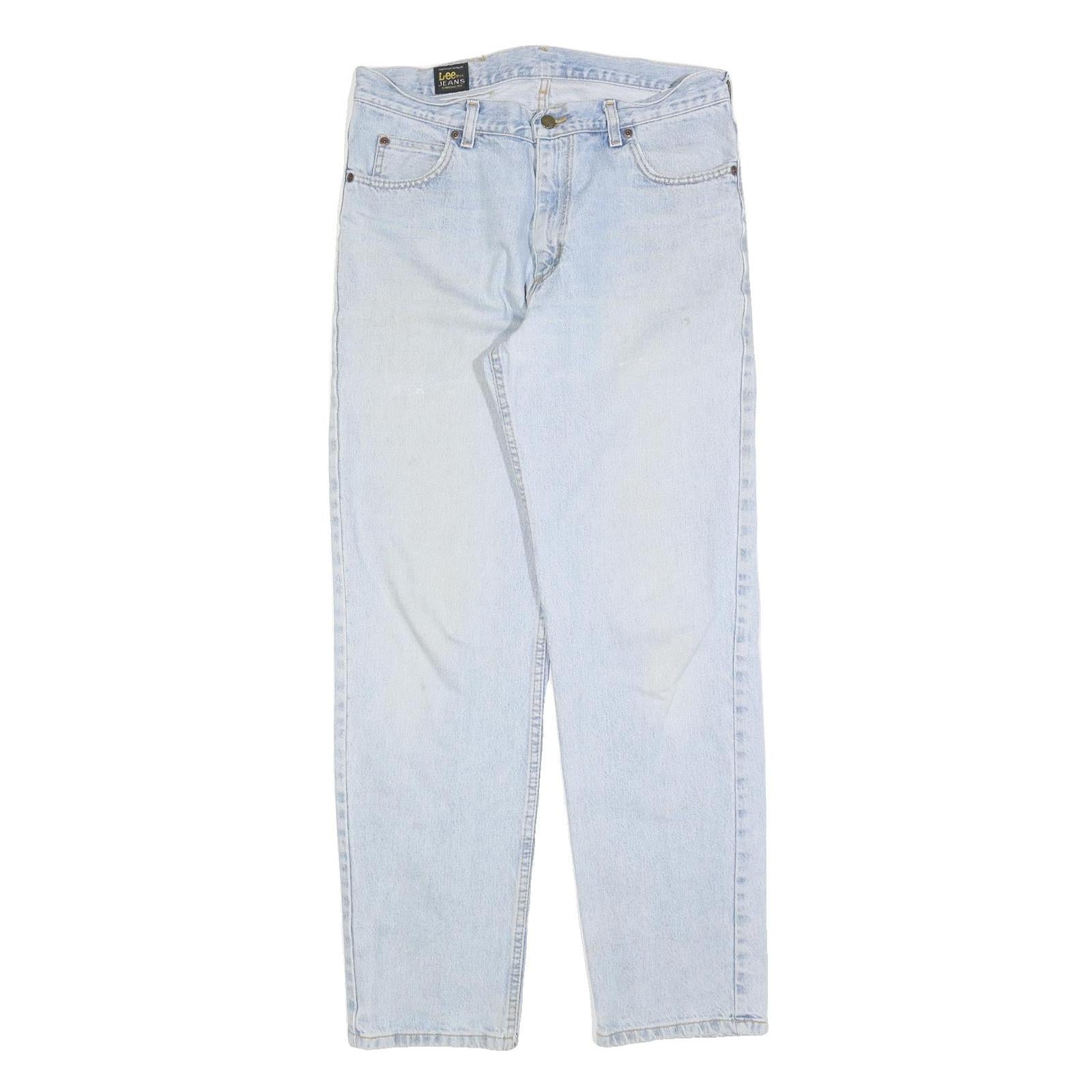 LEE Womens Jeans Blue Regular Straight Denim Light W32 L32 Zip Closure Refurbished - N/A refurbished available on Cerqular
