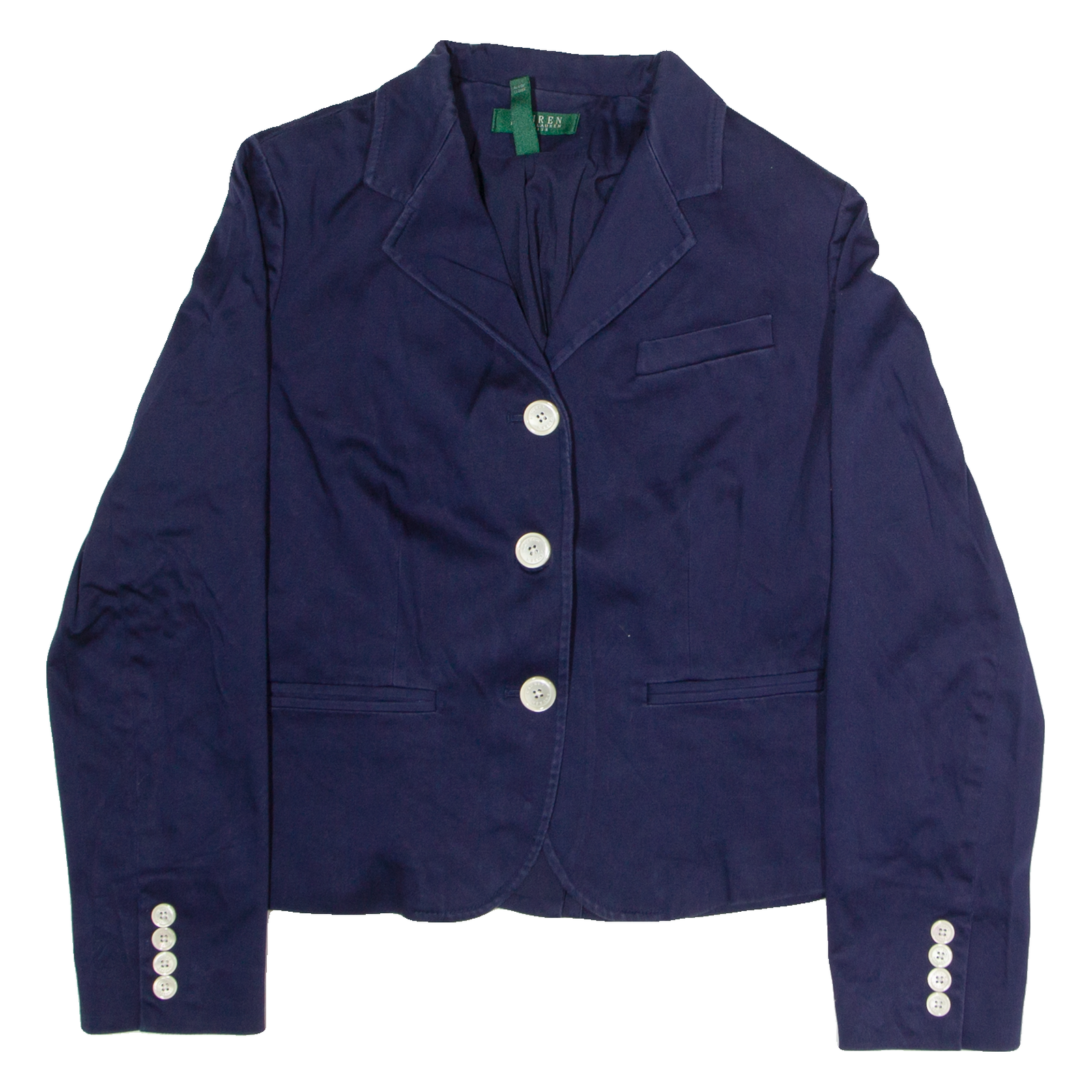 LAUREN RALPH LAUREN Womens Blazer Jacket Blue M Refurbished - N/A refurbished available on Cerqular