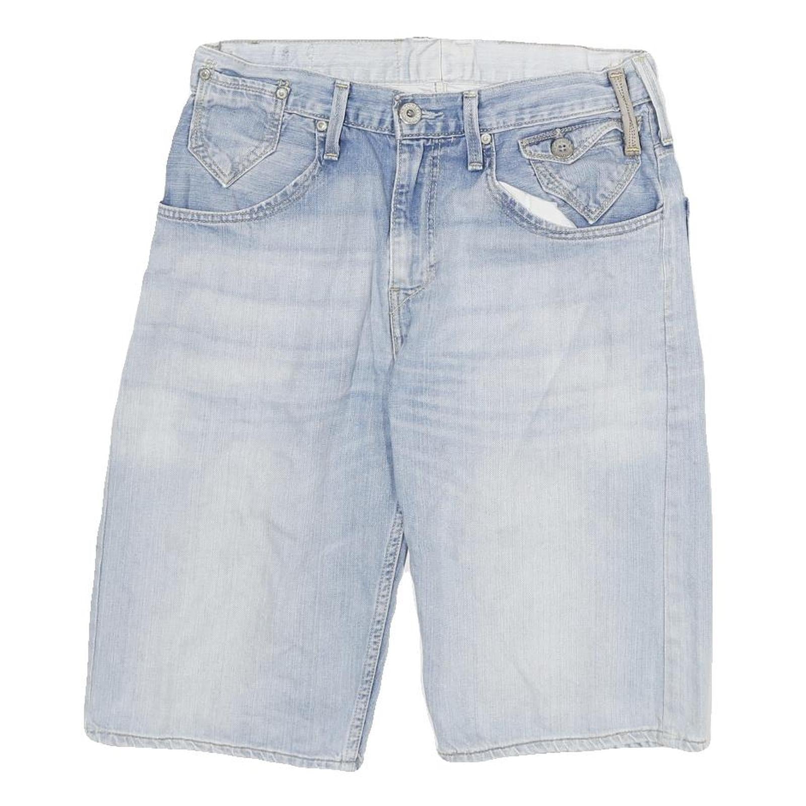 LEVI'S Mens Shorts Blue Casual Denim L W30 Distressed Comfortable Classic Fit Refurbished - N/A refurbished available on Cerqular