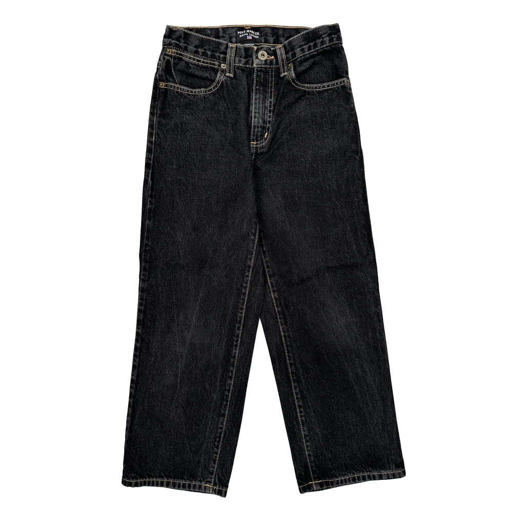 Age 8 Ralph Lauren Jeans - Small Black Cotton Refurbished - Thrifted (note: this is a term often used to describe second- refurbished available on Cerqular