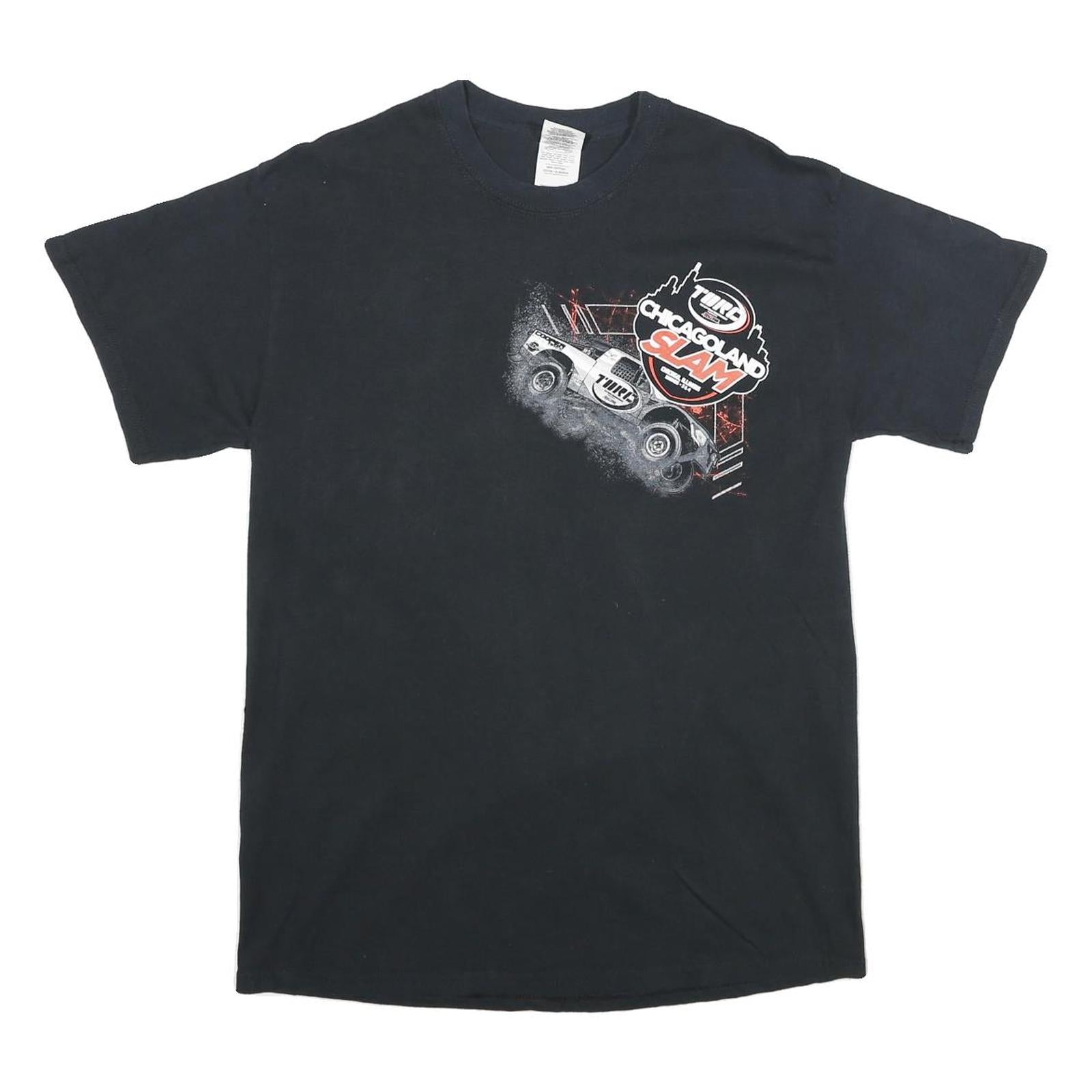 GILDAN Mens Black Chicago Land Slam Graphic T-Shirt M Short Sleeve Crew Neck Refurbished - N/A refurbished available on Cerqular