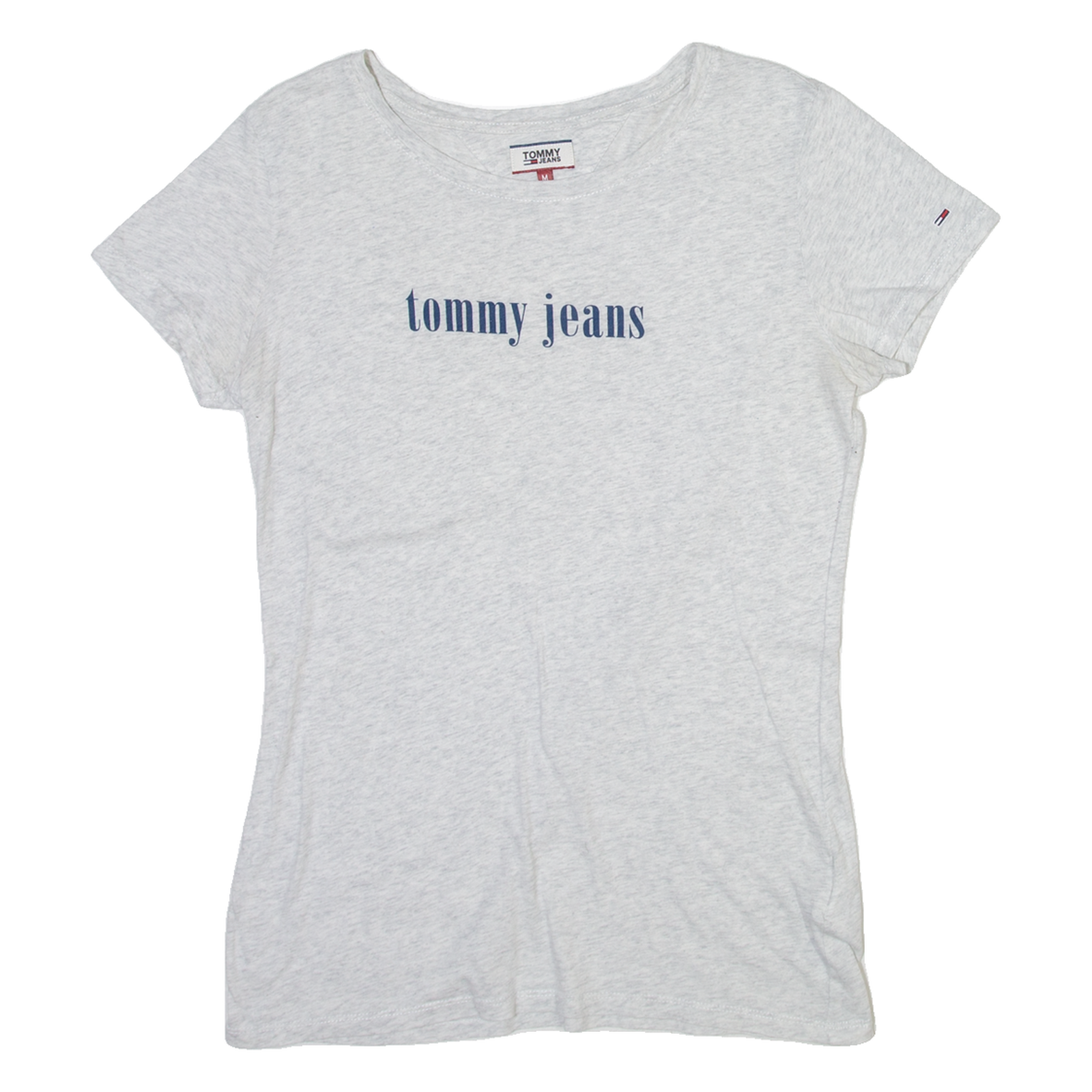 TOMMY JEANS Womens T-Shirt Grey M Refurbished - N/A refurbished available on Cerqular