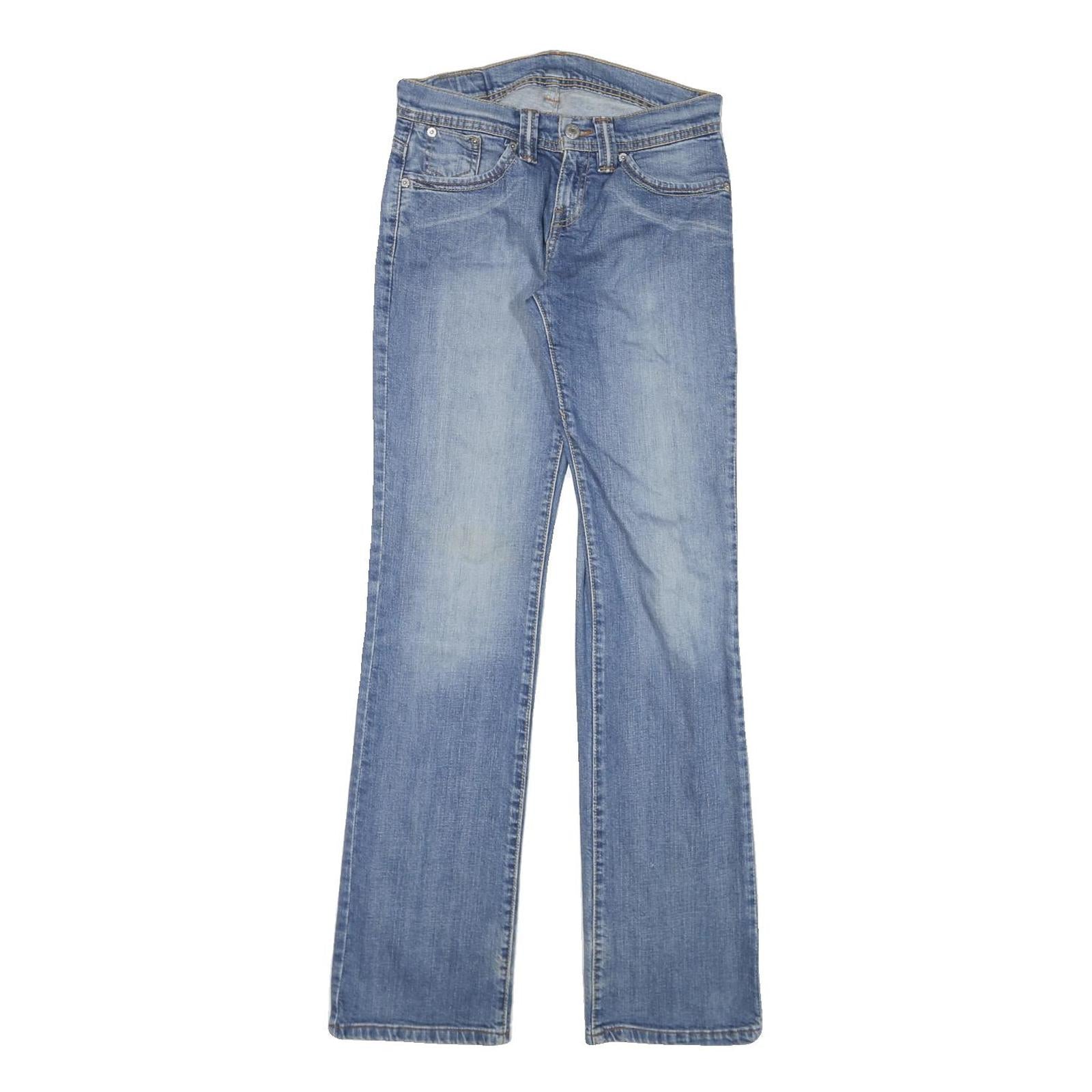 LEVI'S Womens Blue Regular Straight Denim Medium W26 L32 Classic Fit Zip Jeans Refurbished - N/A refurbished available on Cerqular