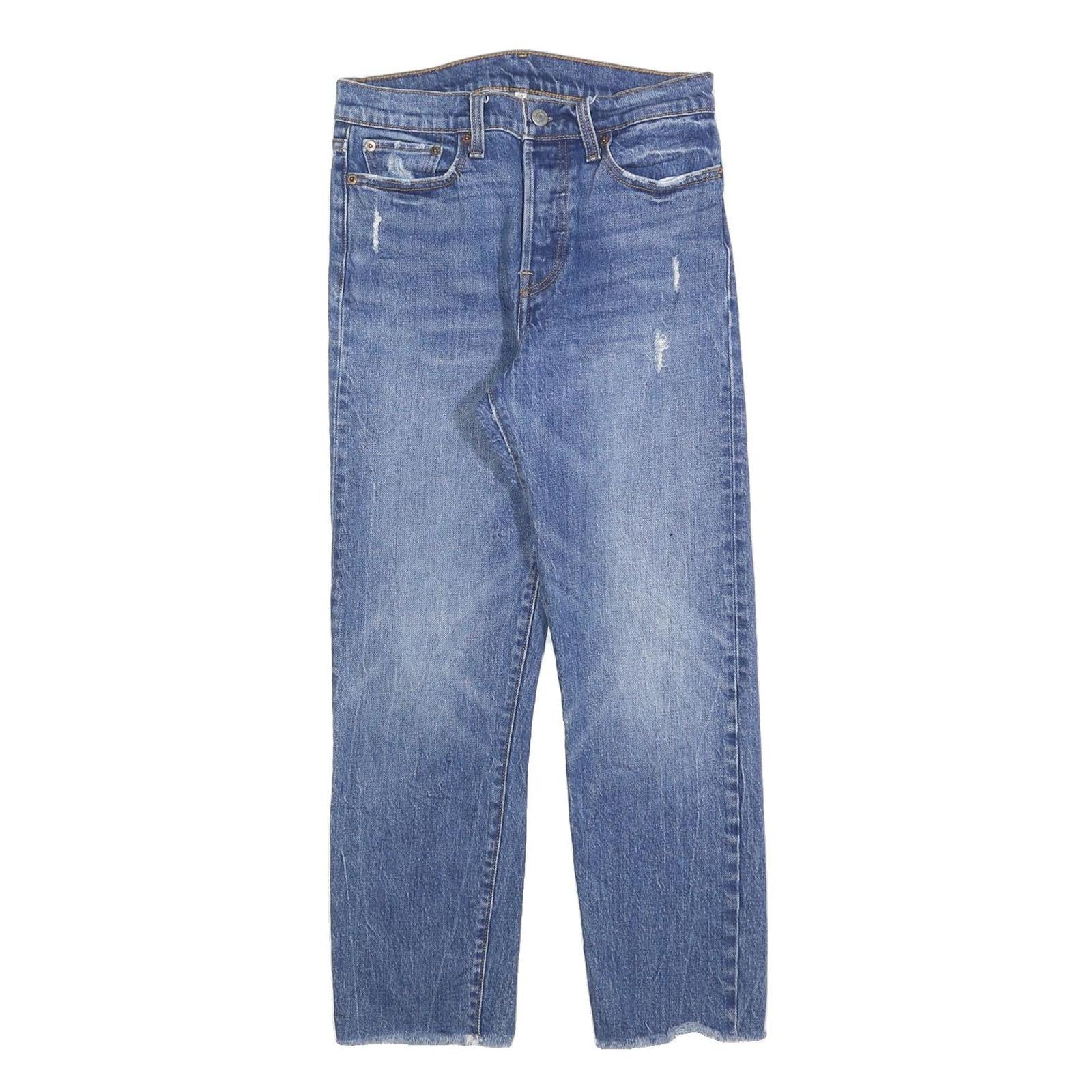 LEVI'S Womens Regular Blue Denim Jeans W28 L28 Button Cotton Blend Classic Refurbished - N/A refurbished available on Cerqular