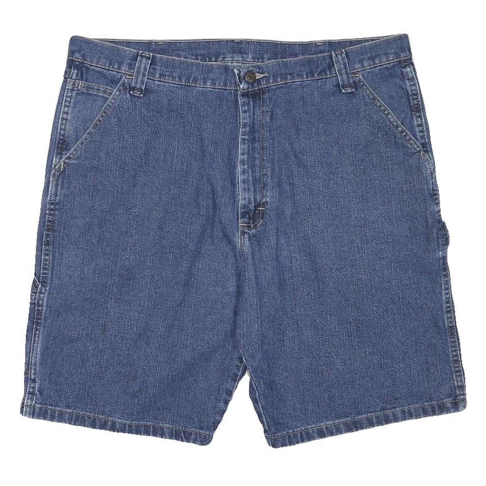 WRANGLER Mens Denim Blue Carpenter Shorts XL W38 Cotton Blend Workwear Pockets Refurbished - N/A refurbished available on Cerqular