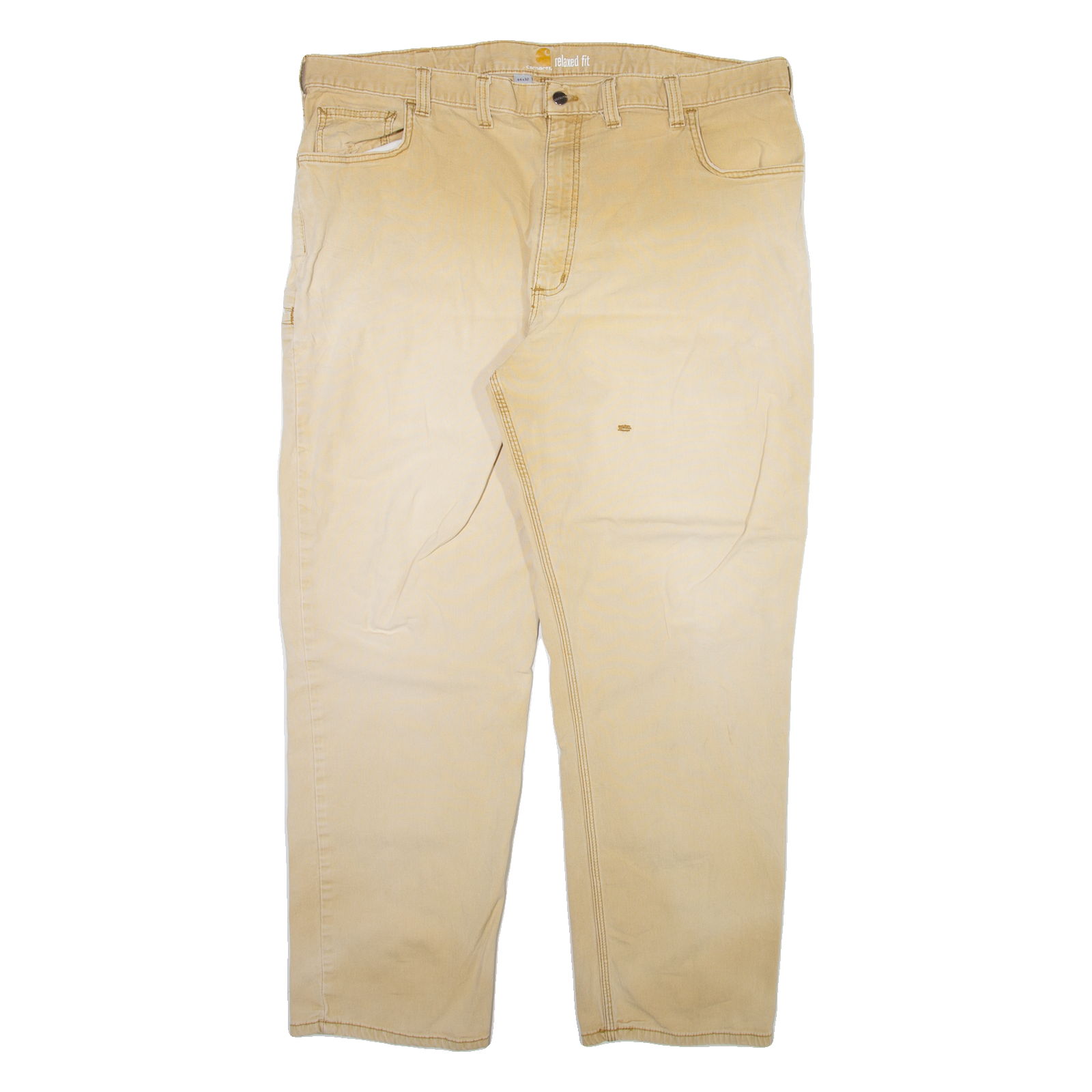CARHARTT Mens Trousers Beige Relaxed Straight W44 L32 Refurbished - N/A refurbished available on Cerqular