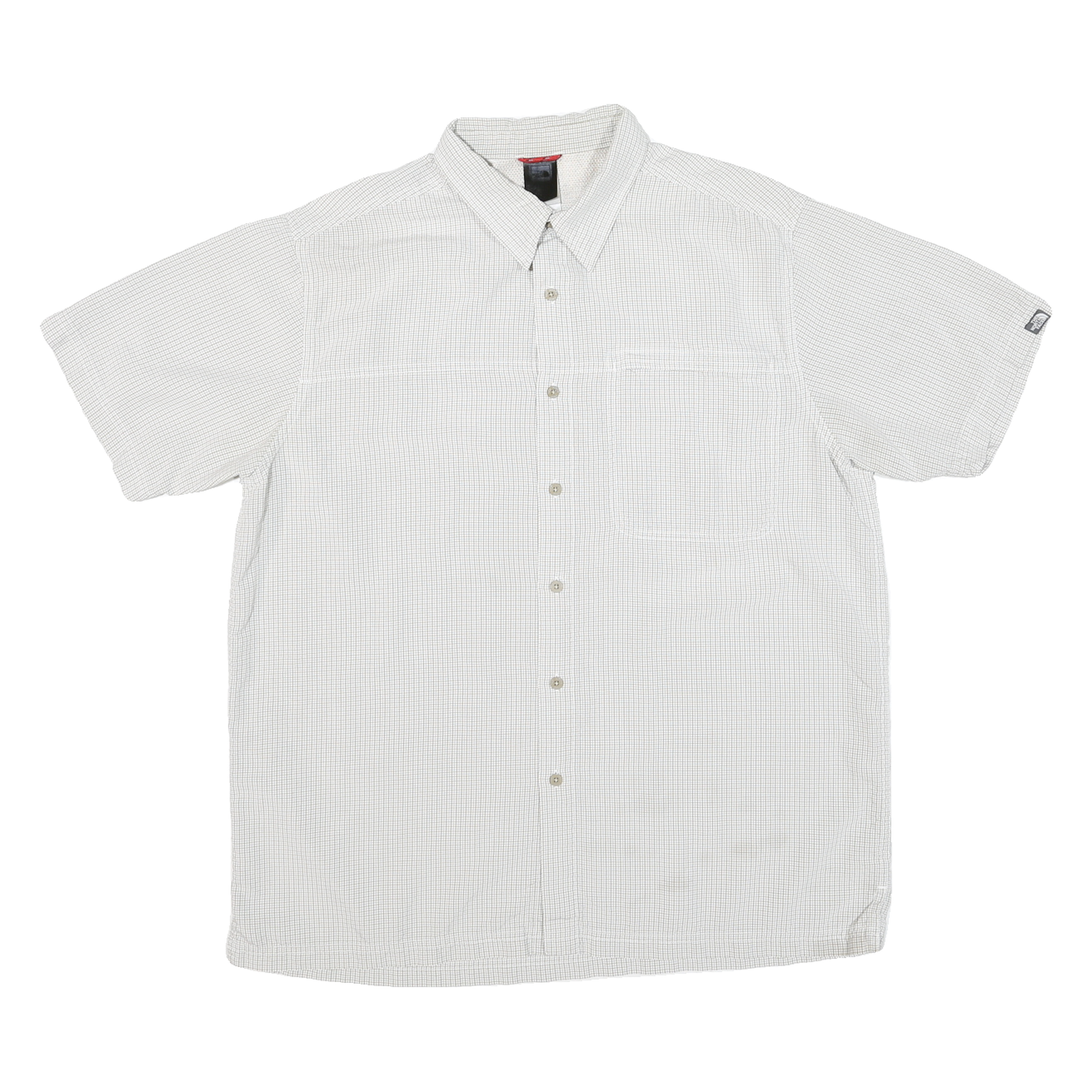 THE NORTH FACE Mens White & Beige Check Short Sleeve Shirt L Lightweight Casual Refurbished - N/A refurbished available on Cerqular