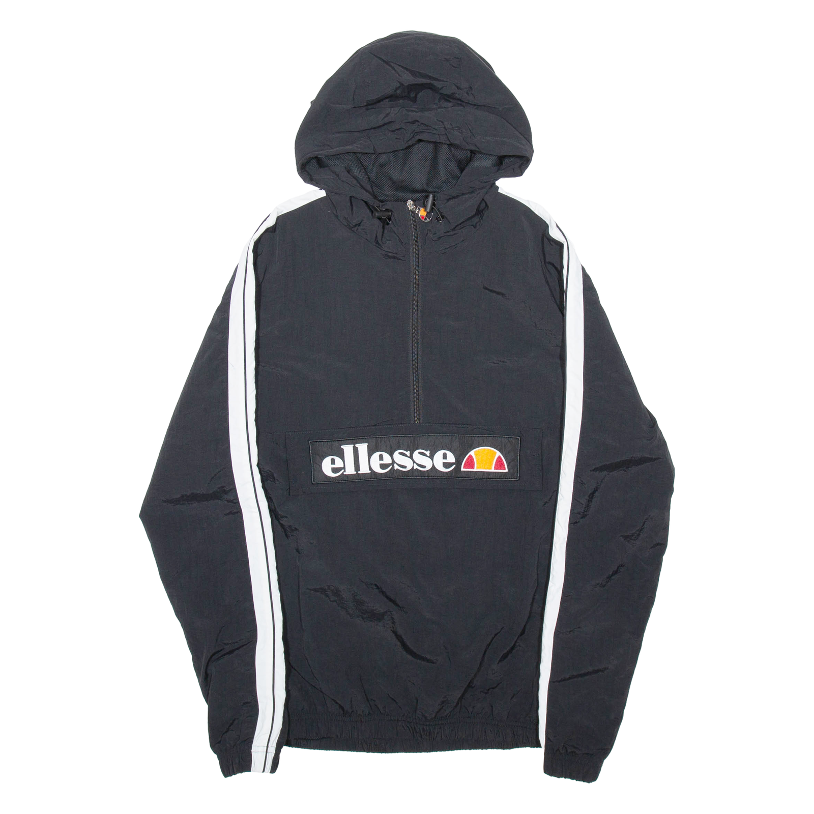 ELLESSE Womens Black Hoodie Nylon UK 8 Refurbished - N/A refurbished available on Cerqular