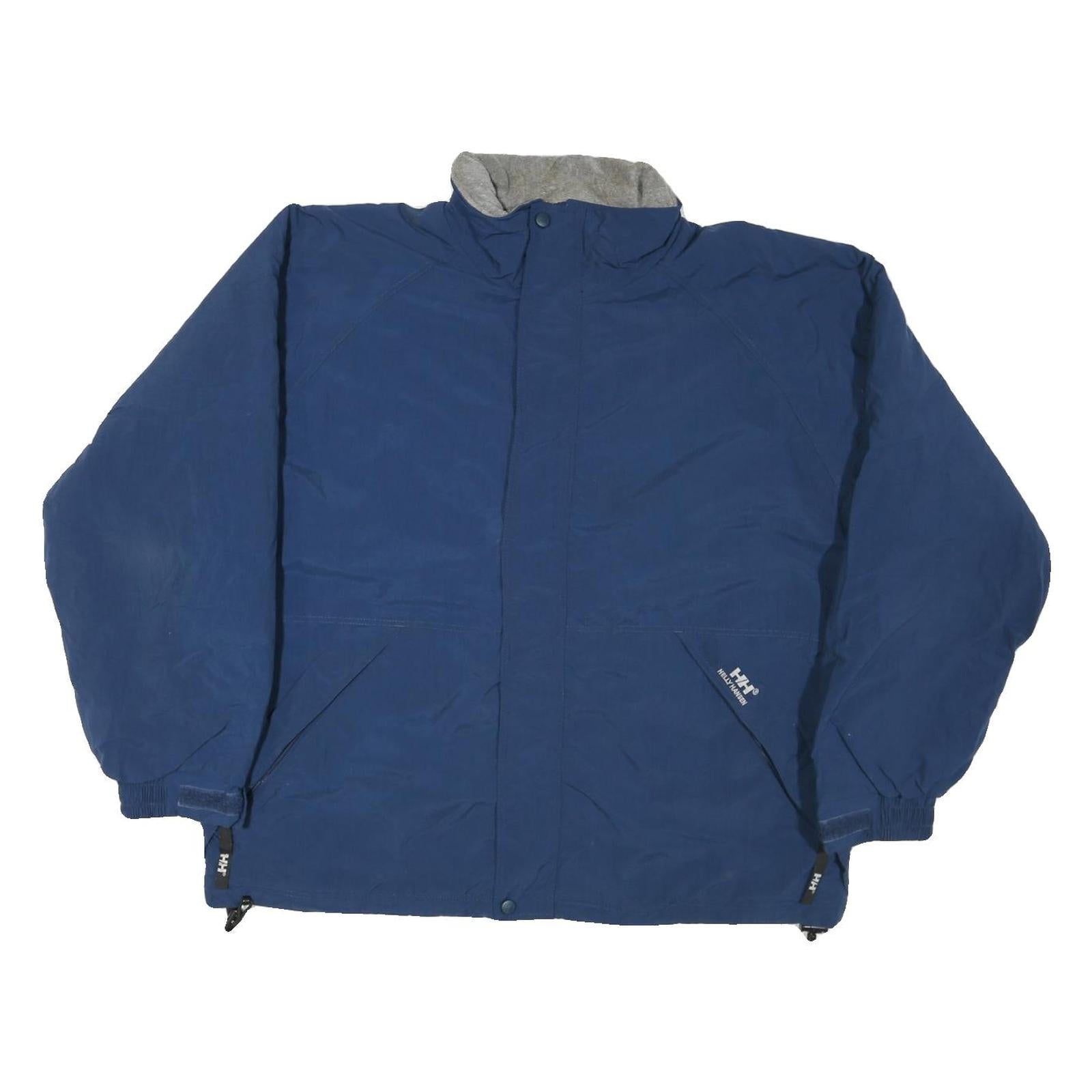 HELLY HANSEN Mens Blue L Shell Jacket Polyester Blend Zip Outdoor Casual Warm Refurbished - N/A refurbished available on Cerqular