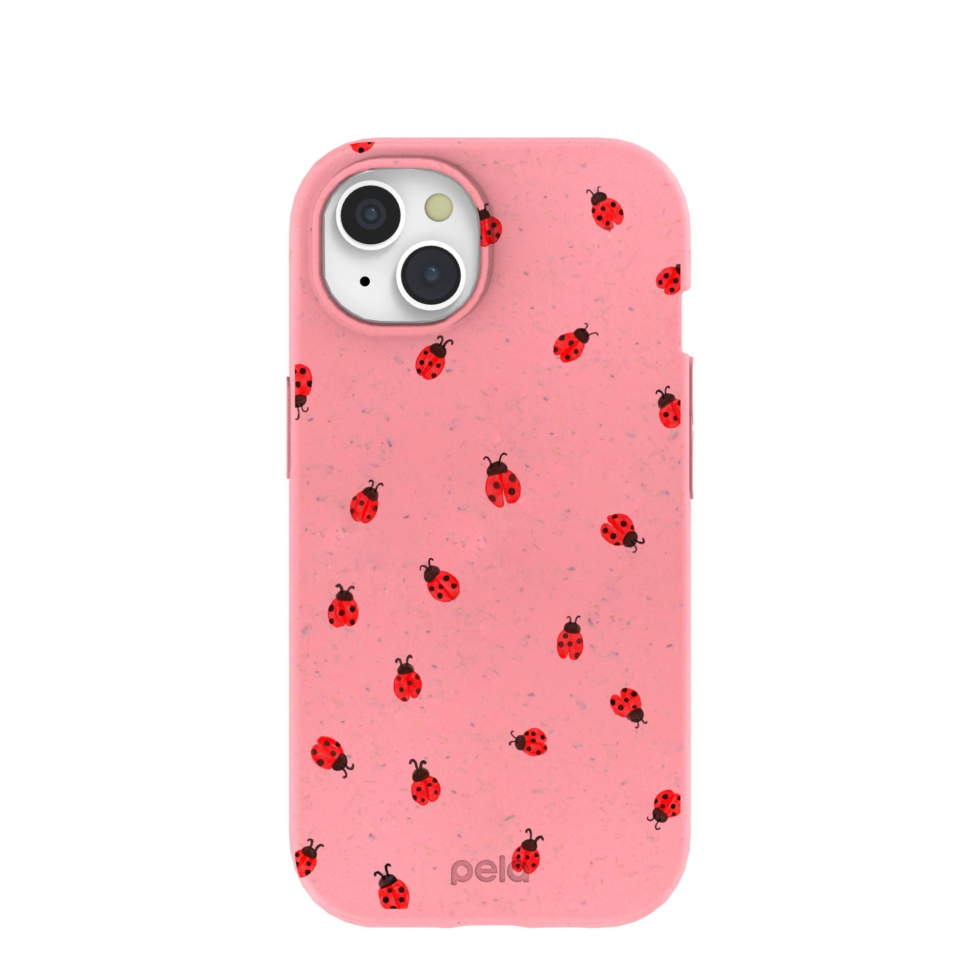 Bubblegum Pink Rosy Ladybug iPhone 15 Case Refurbished - Pela Case refurbished available on Cerqular