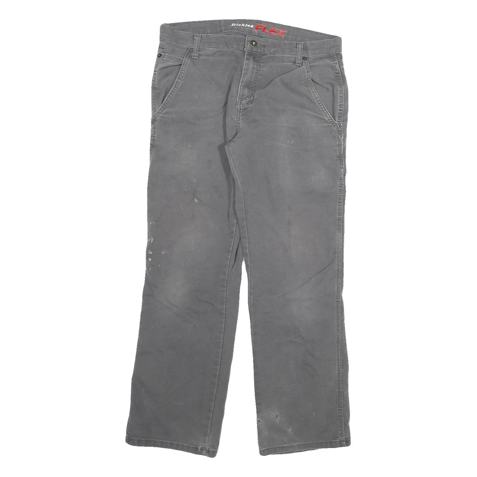 DICKIES Mens Grey Regular Fit Straight Cotton Blend Jeans W30 L30 Workwear Refurbished - N/A refurbished available on Cerqular