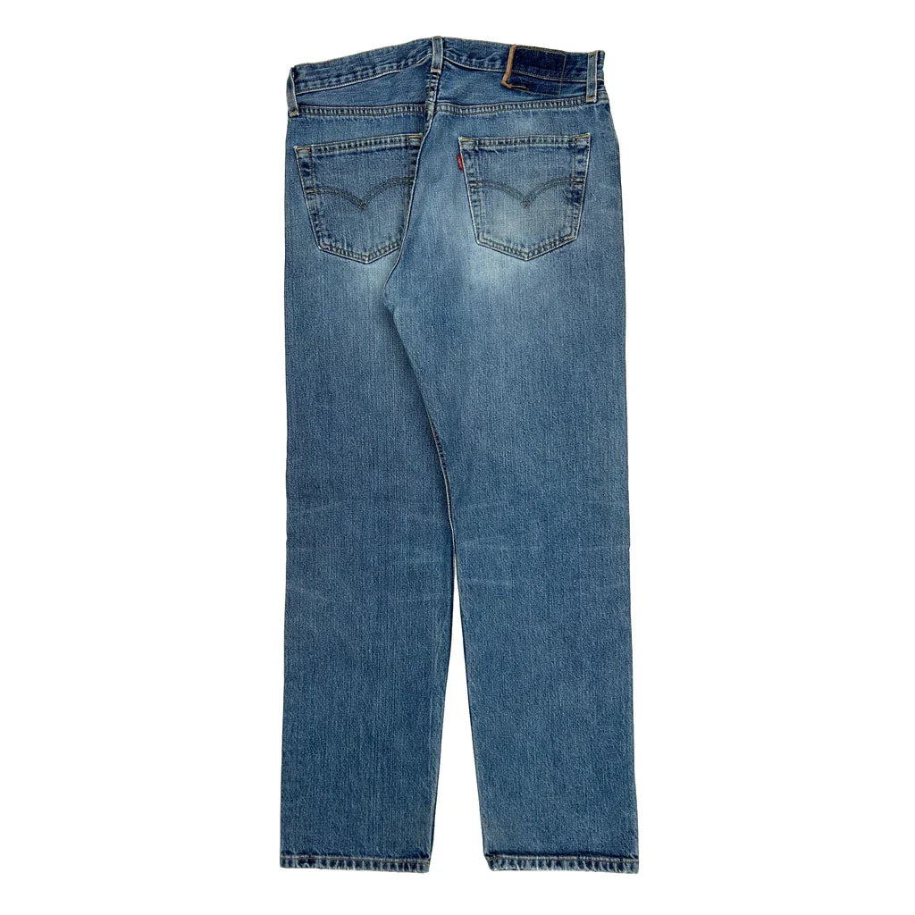 501 Levis Jeans - 32W 30L Blue Cotton Refurbished - Thrifted (note: this is a term often used to describe second- refurbished available on Cerqular