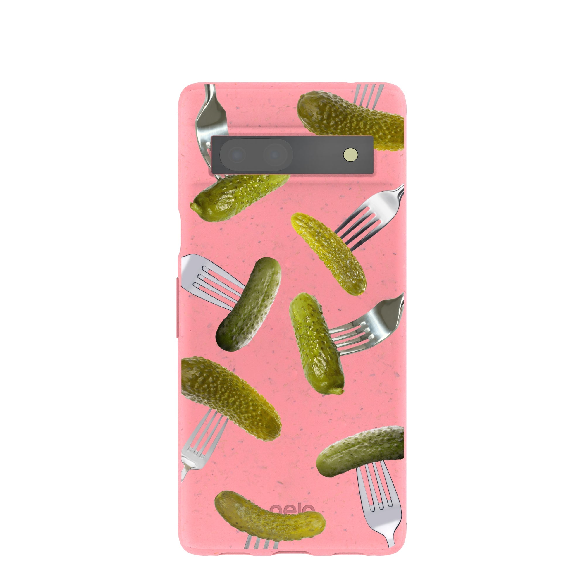 Bubblegum Pink Pickle Party Google Pixel 7a Case Refurbished - Pela Case refurbished available on Cerqular