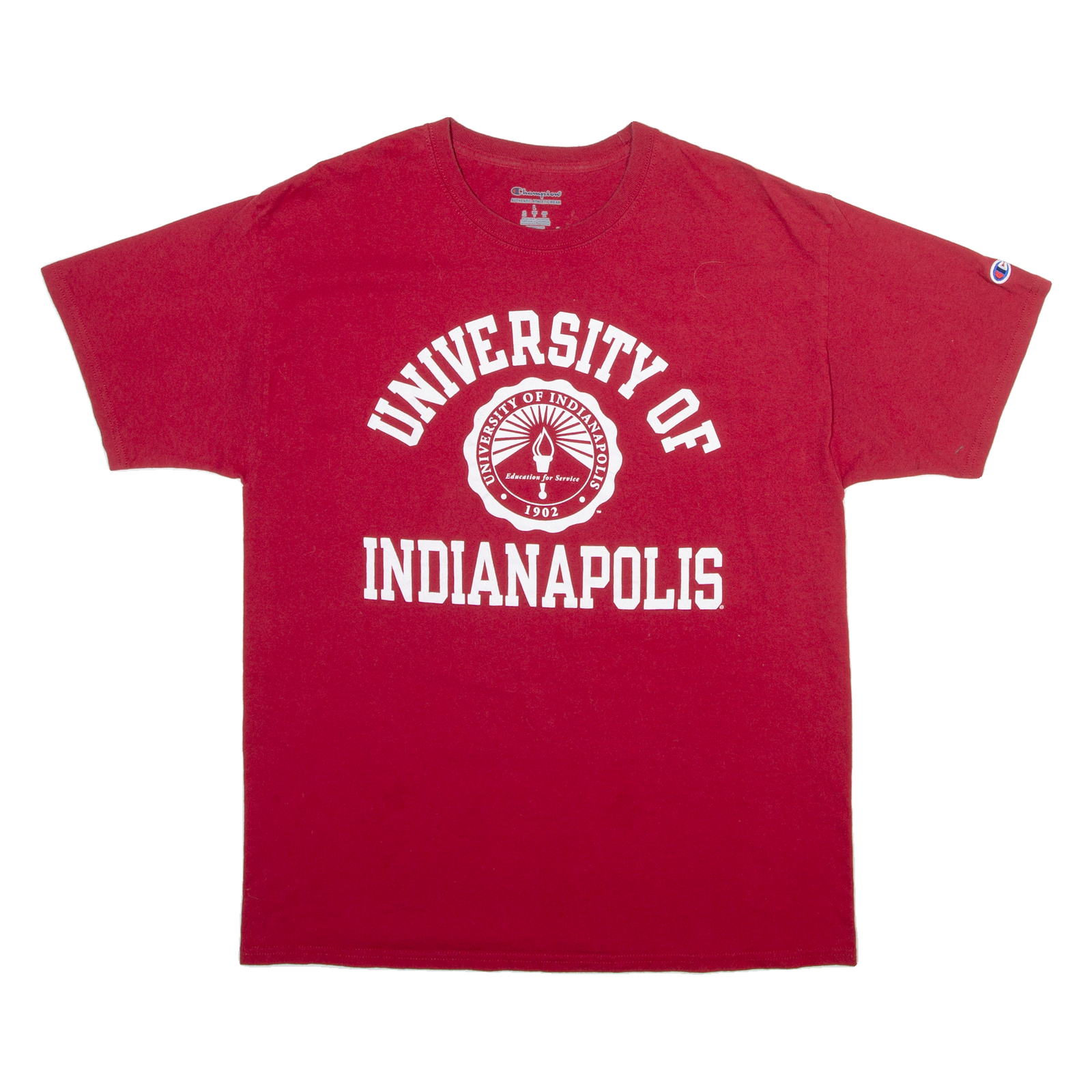 CHAMPION University Of Indianapolis Mens T-Shirt Red USA L Refurbished - N/A refurbished available on Cerqular