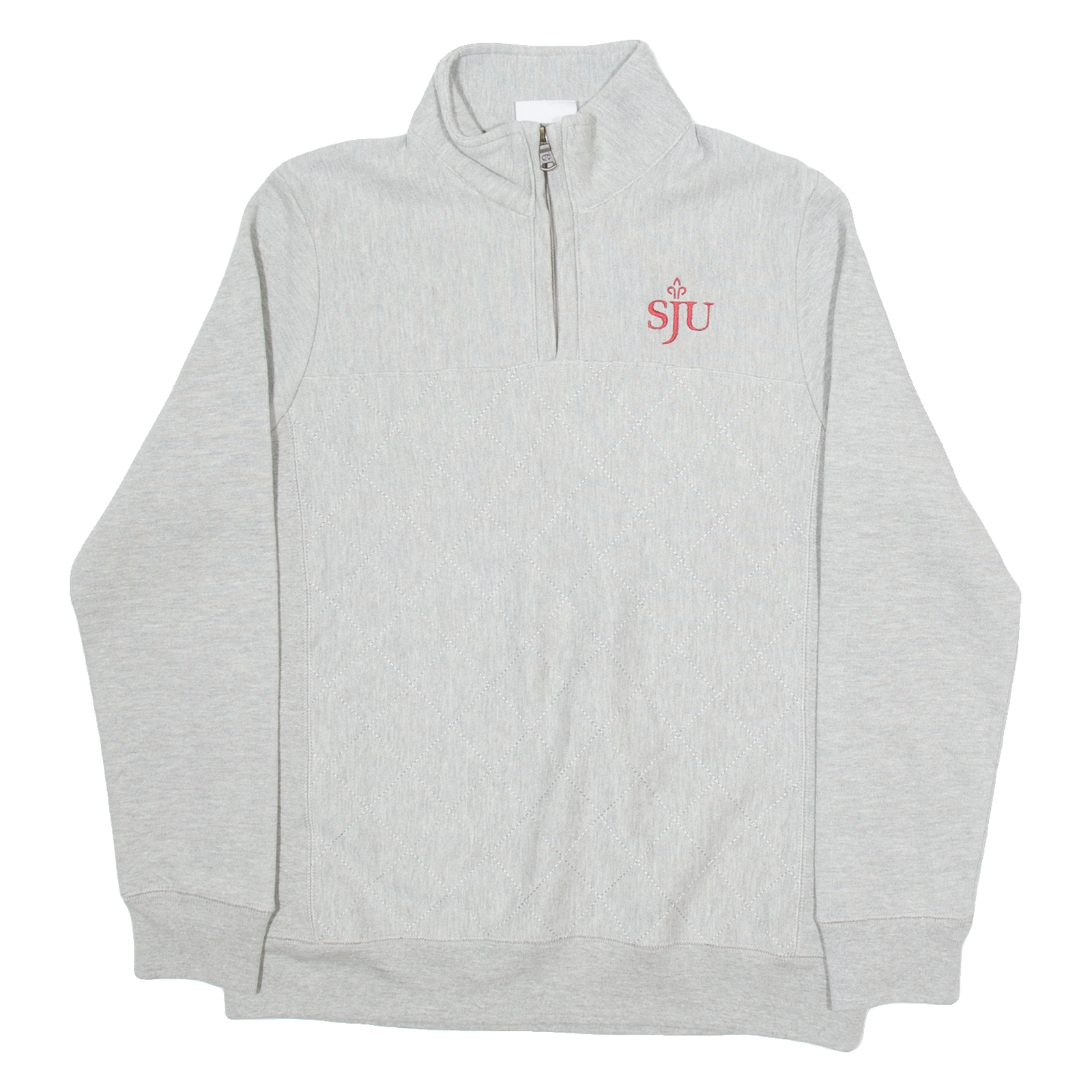 CHAMPION SJU Mens Sweatshirt Grey 1/4 Zip M Refurbished - N/A refurbished available on Cerqular