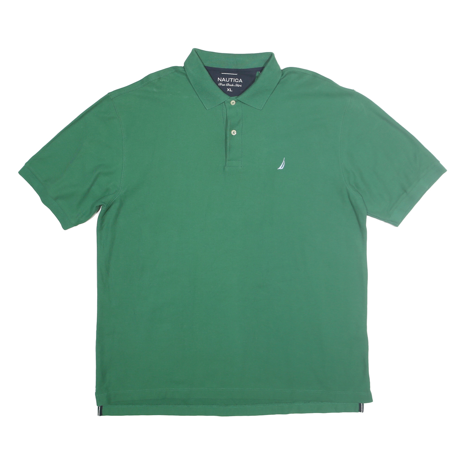 NAUTICA Mens Green Cotton Short Sleeve Plain XL Polo Shirt Classic Fit Casual Refurbished - N/A refurbished available on Cerqular