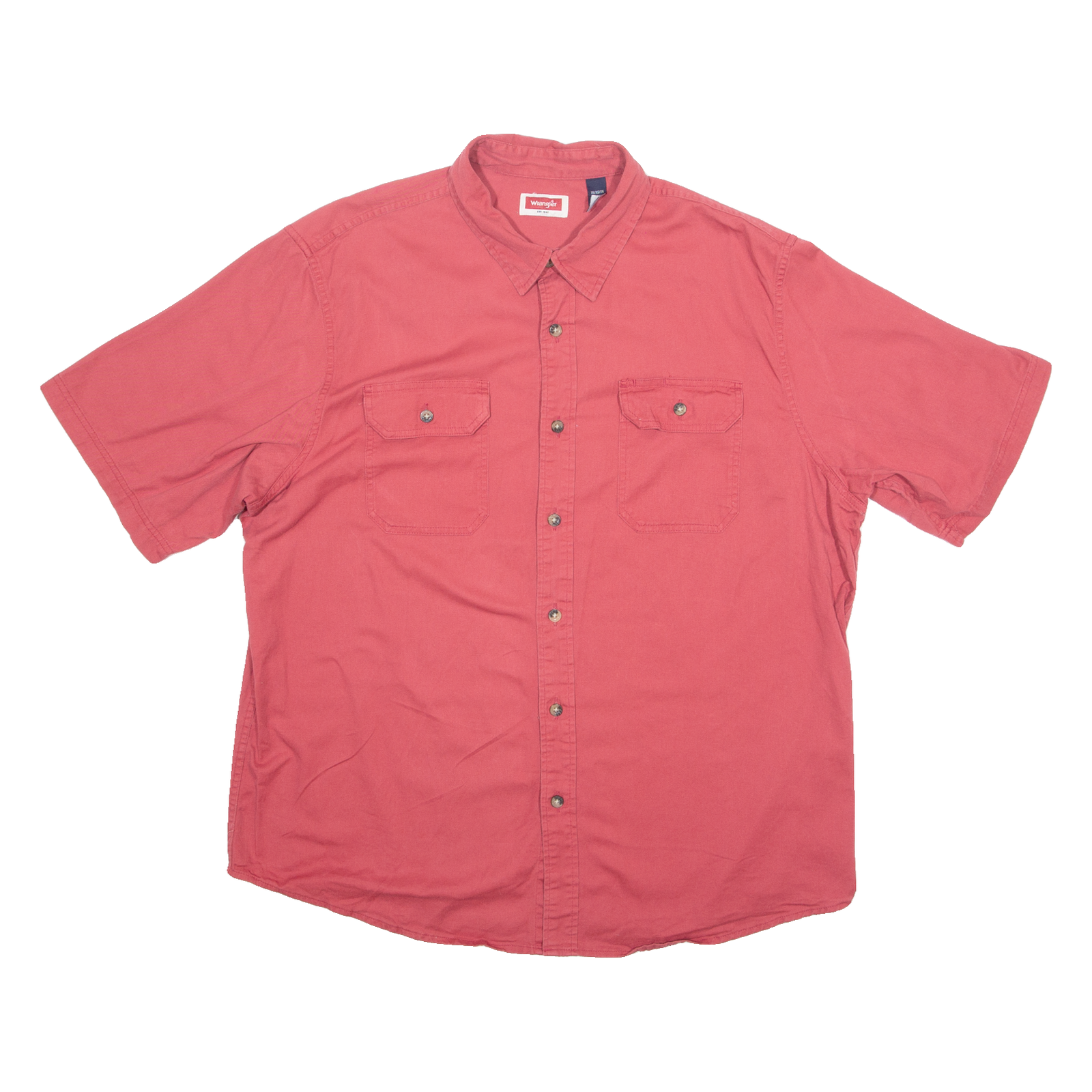 WRANGLER Mens Plain Shirt Red XL Refurbished - N/A refurbished available on Cerqular