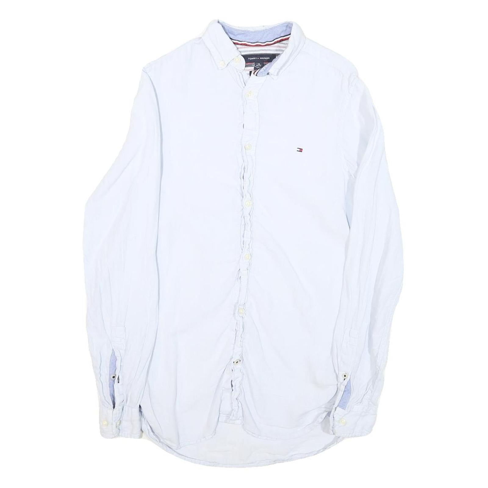 TOMMY HILFIGER Mens White Cotton Blend Shirt XS Classic Button-Down Collar Refurbished - N/A refurbished available on Cerqular