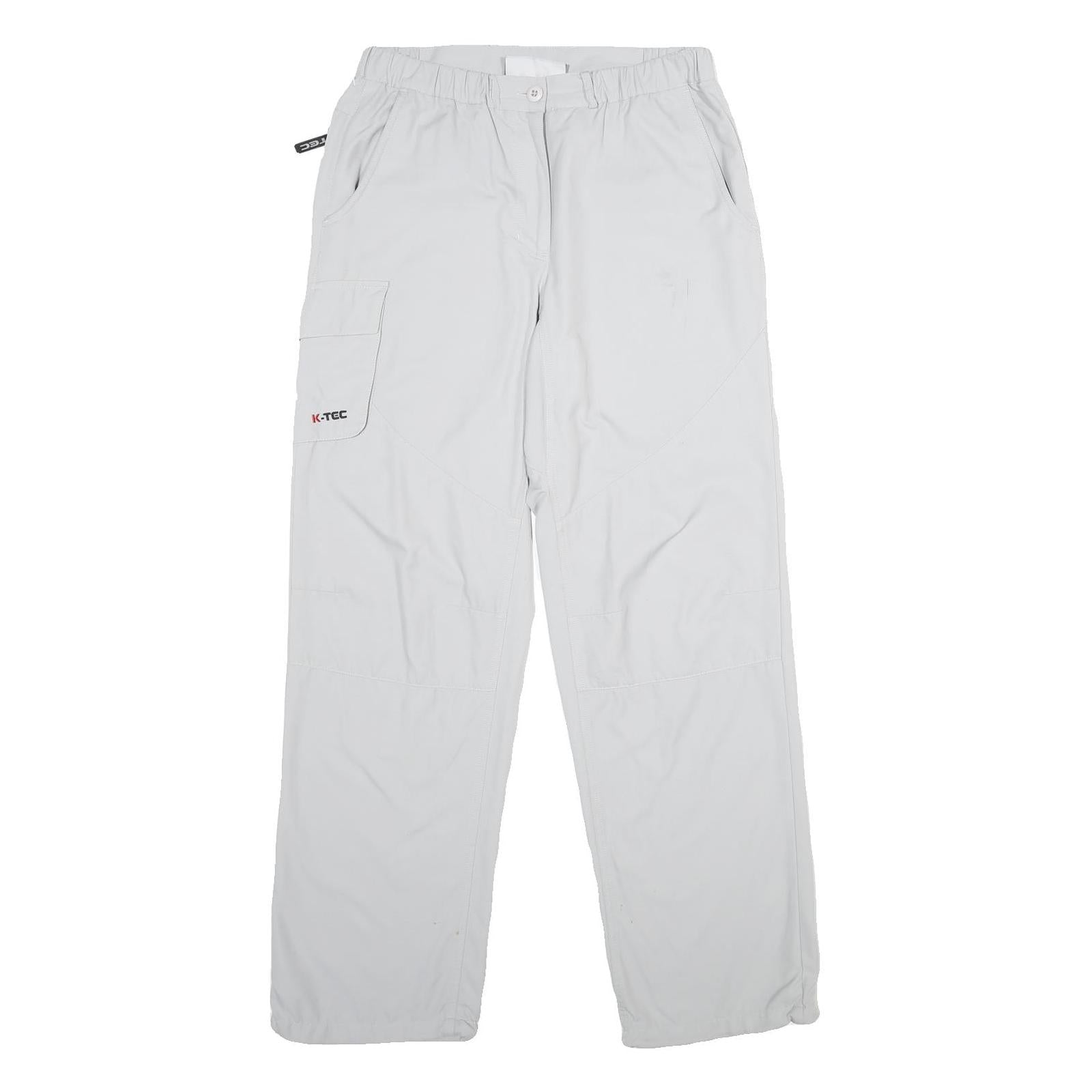 K-TEC Womens Polyamide White Regular Straight Trousers W28 L32 Outdoor Zip Refurbished - N/A refurbished available on Cerqular