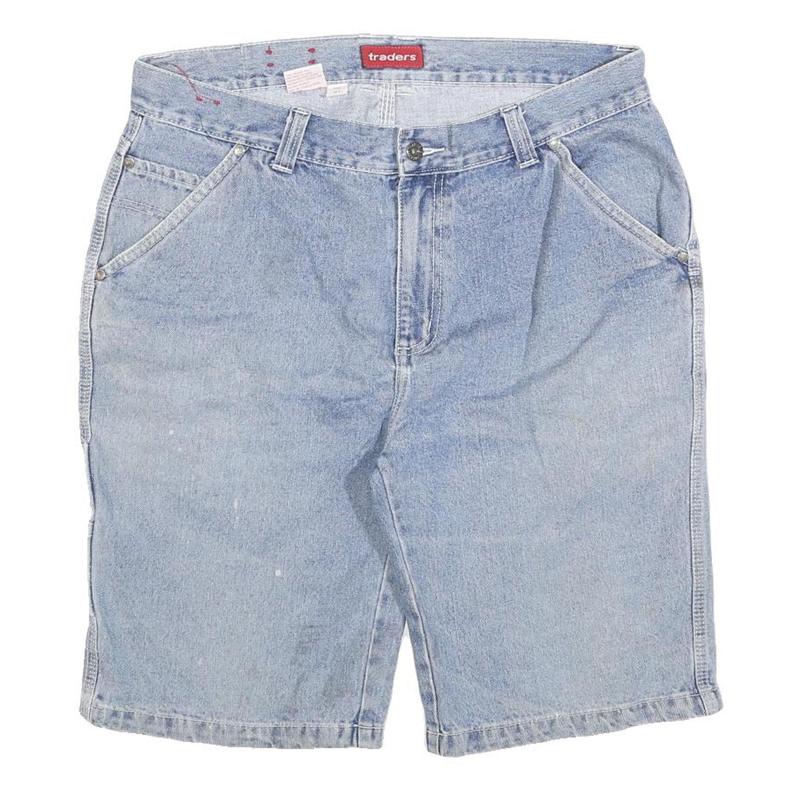 Buy TRADERS Mens Denim Blue Casual Shorts M W34 Cotton Blend Button Closure Refurbished - $15.59 TRADERS Mens Denim Blue Casual Shorts M W34 Cotton Blend Button Closure Refurbished - N/A refurbished available on Cerqular