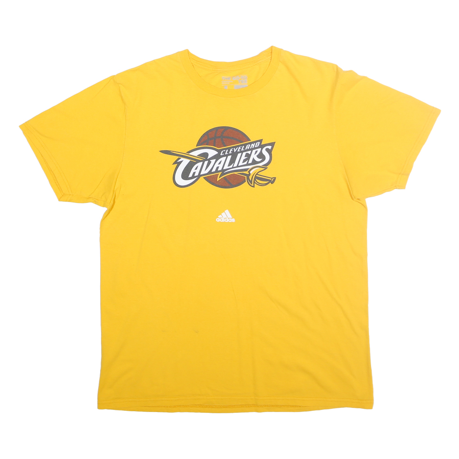 ADIDAS Mens Yellow Cleveland Cavaliers Graphic T-Shirt L Short Sleeve Crew Neck Refurbished - N/A refurbished available on Cerqular