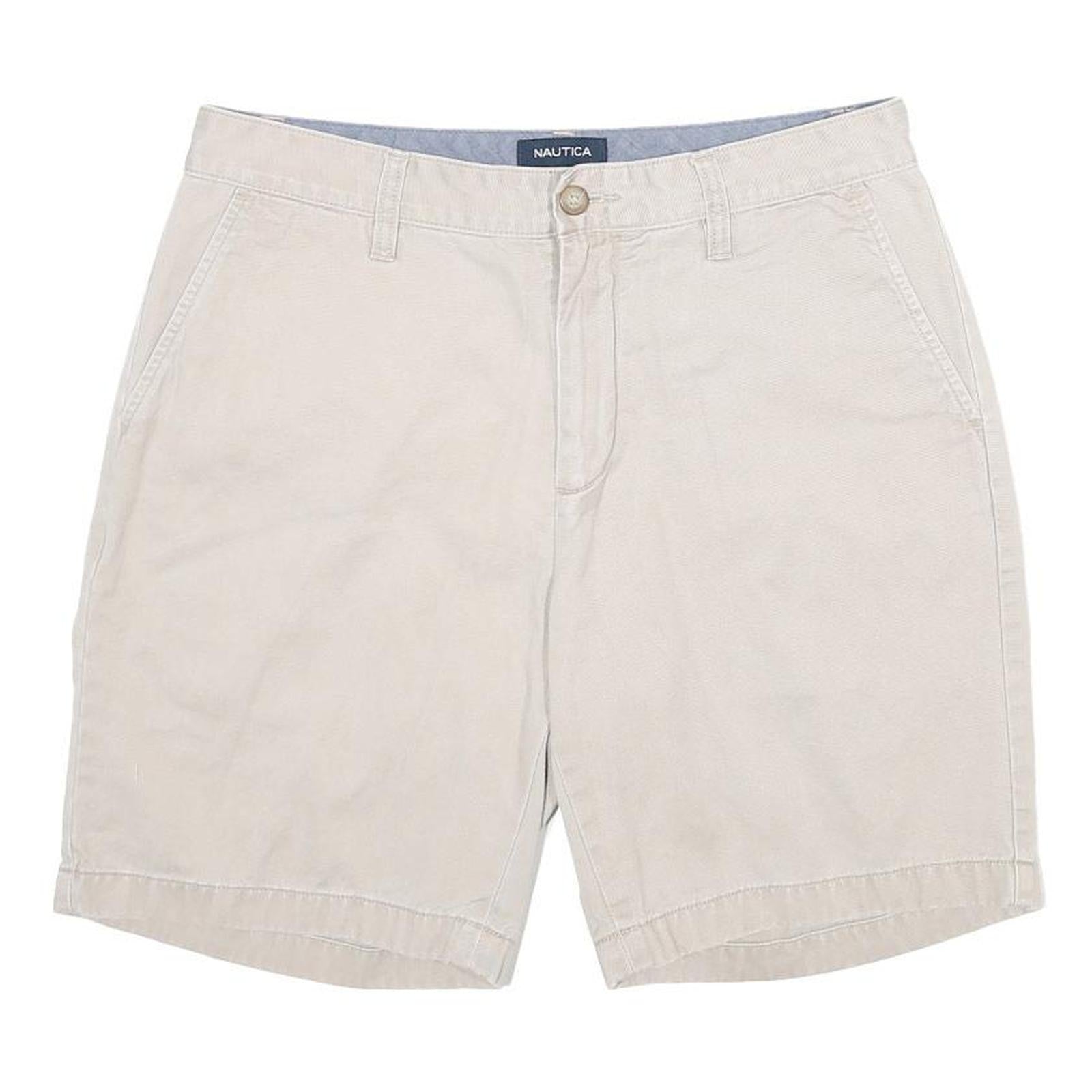 NAUTICA Mens Shorts Beige Casual Plain M W31 Classic Cotton Comfortable Refurbished - N/A refurbished available on Cerqular