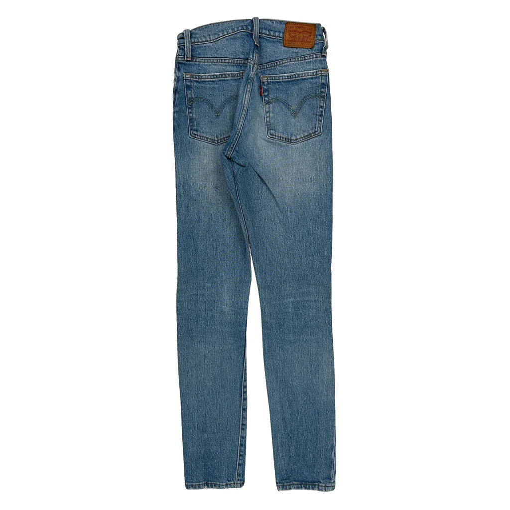 Levis Jeans - 26W UK 6 Light Wash Cotton Refurbished - Thrifted (note: this is a term often used to describe second- refurbished available on Cerqular