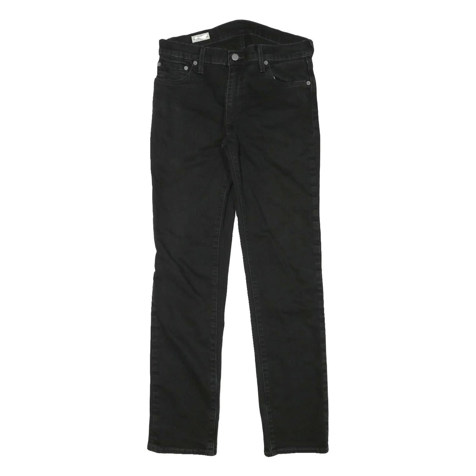 LEVI'S Mens Black Slim Jeans Denim W29 L30 Classic Zip Pocket Detail Refurbished - N/A refurbished available on Cerqular