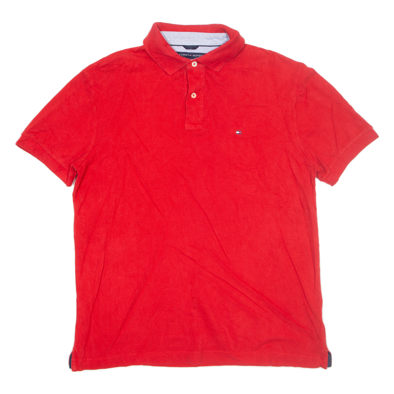 TOMMY HILFIGER Mens Polo Shirt Red L Refurbished - N/A refurbished available on Cerqular