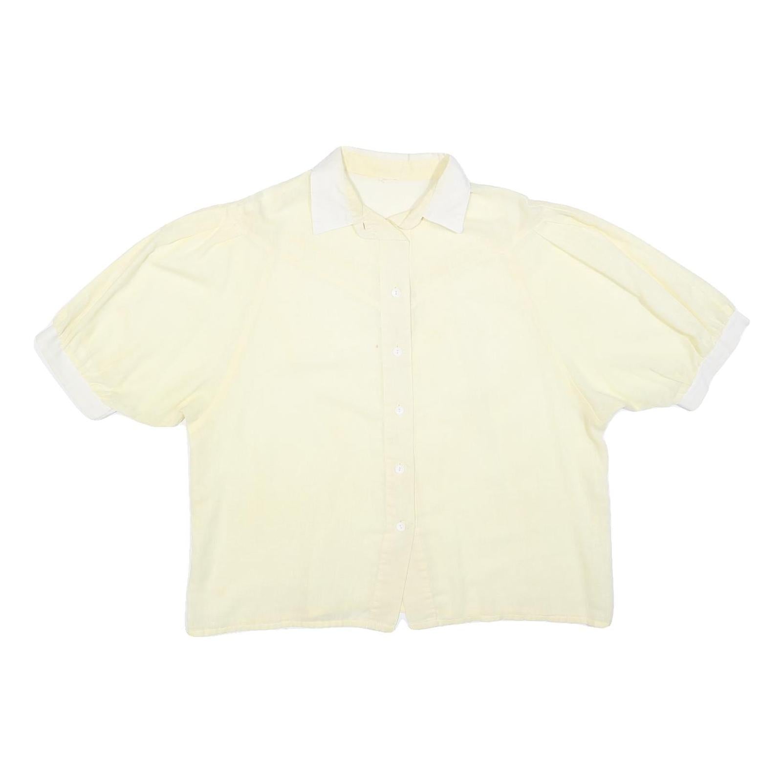 Buy Womens Cream & White Plain Short Sleeve Shirt L Cotton Blend Casual Summer Refurbished - $15.59 Womens Cream & White Plain Short Sleeve Shirt L Cotton Blend Casual Summer Refurbished - N/A refurbished available on Cerqular