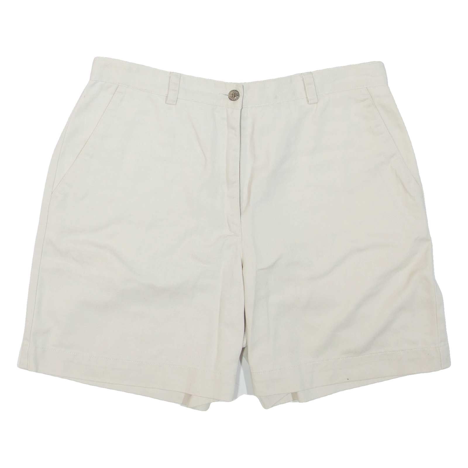 LIZ CLAIBORNE Petite Womens Chino Shorts White L W36 Refurbished - N/A refurbished available on Cerqular