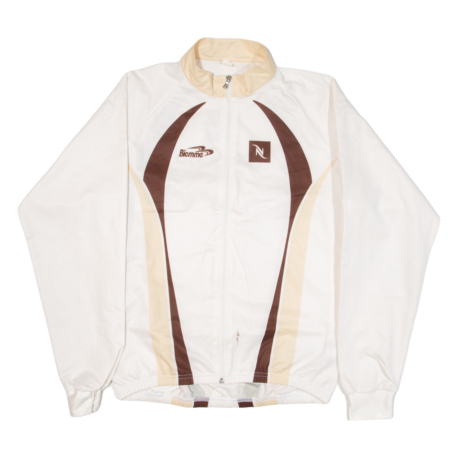 Cycling Full-Zip Mens Jersey Beige Long Sleeve L Refurbished - N/A refurbished available on Cerqular