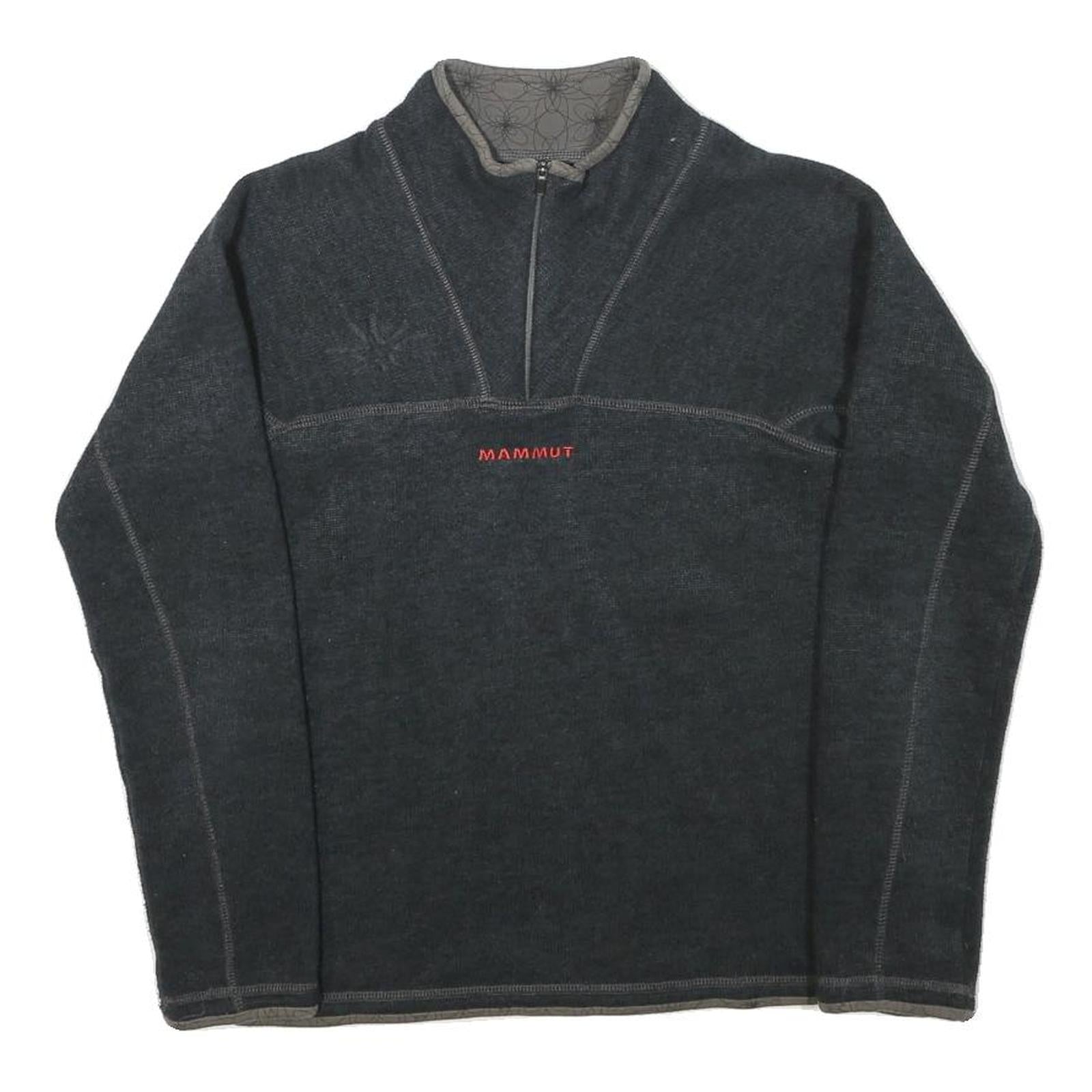 MAMMUT Mens Black Patterned Jumper Crew Neck Tight Knit S Outdoor Sports Refurbished - N/A refurbished available on Cerqular