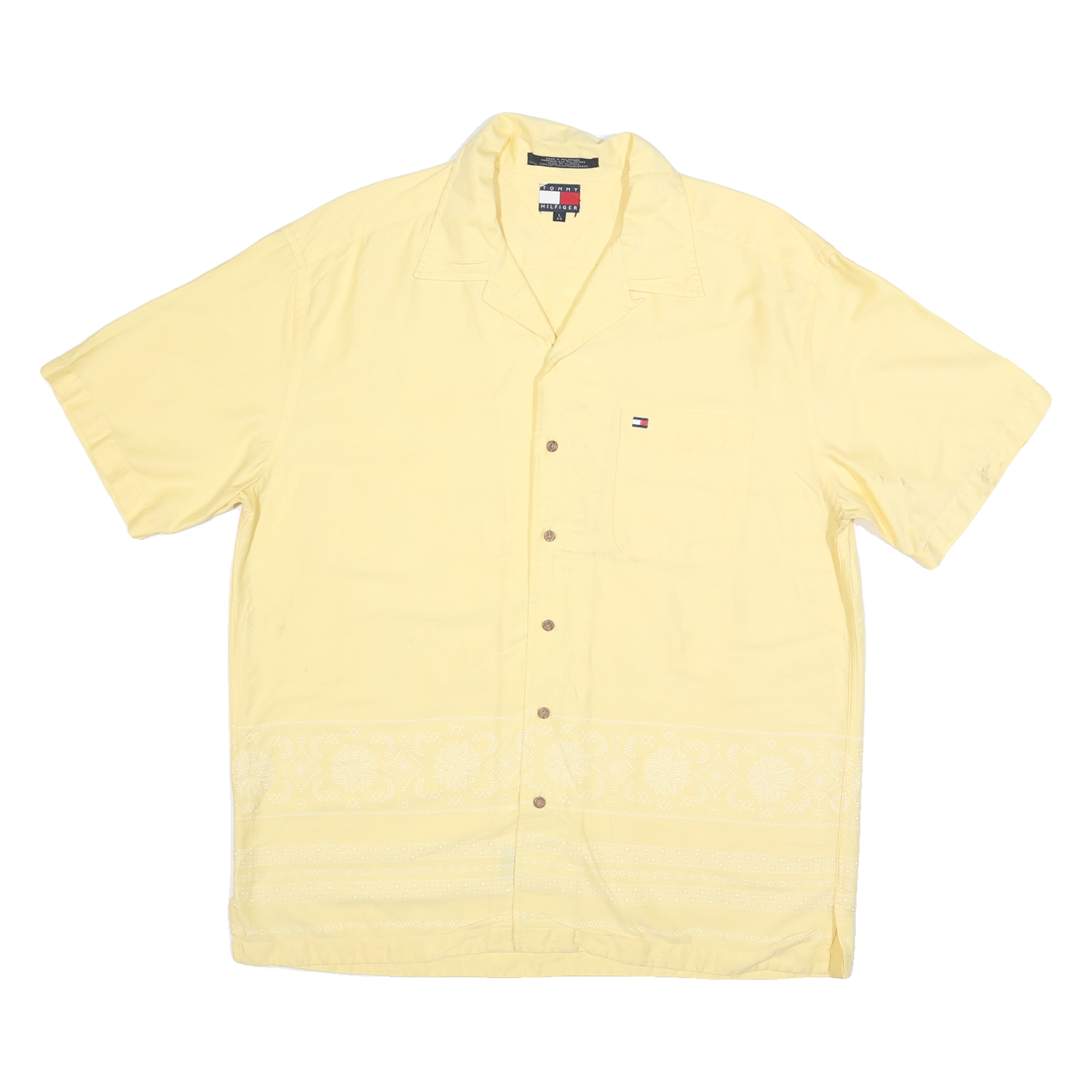 Buy TOMMY HILFIGER Mens Yellow Short Sleeve Shirt L Cotton Blend Casual Summer Refurbished - $29.89 TOMMY HILFIGER Mens Yellow Short Sleeve Shirt L Cotton Blend Casual Summer Refurbished - N/A refurbished available on Cerqular
