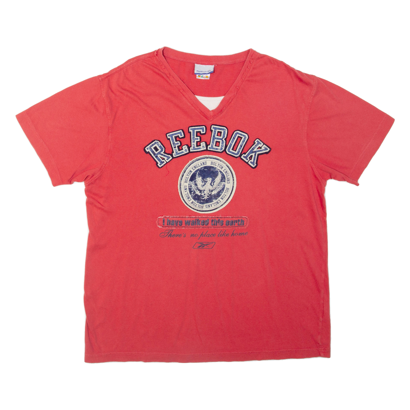 REEBOK Womens T-Shirt Red V-Neck M Refurbished - N/A refurbished available on Cerqular