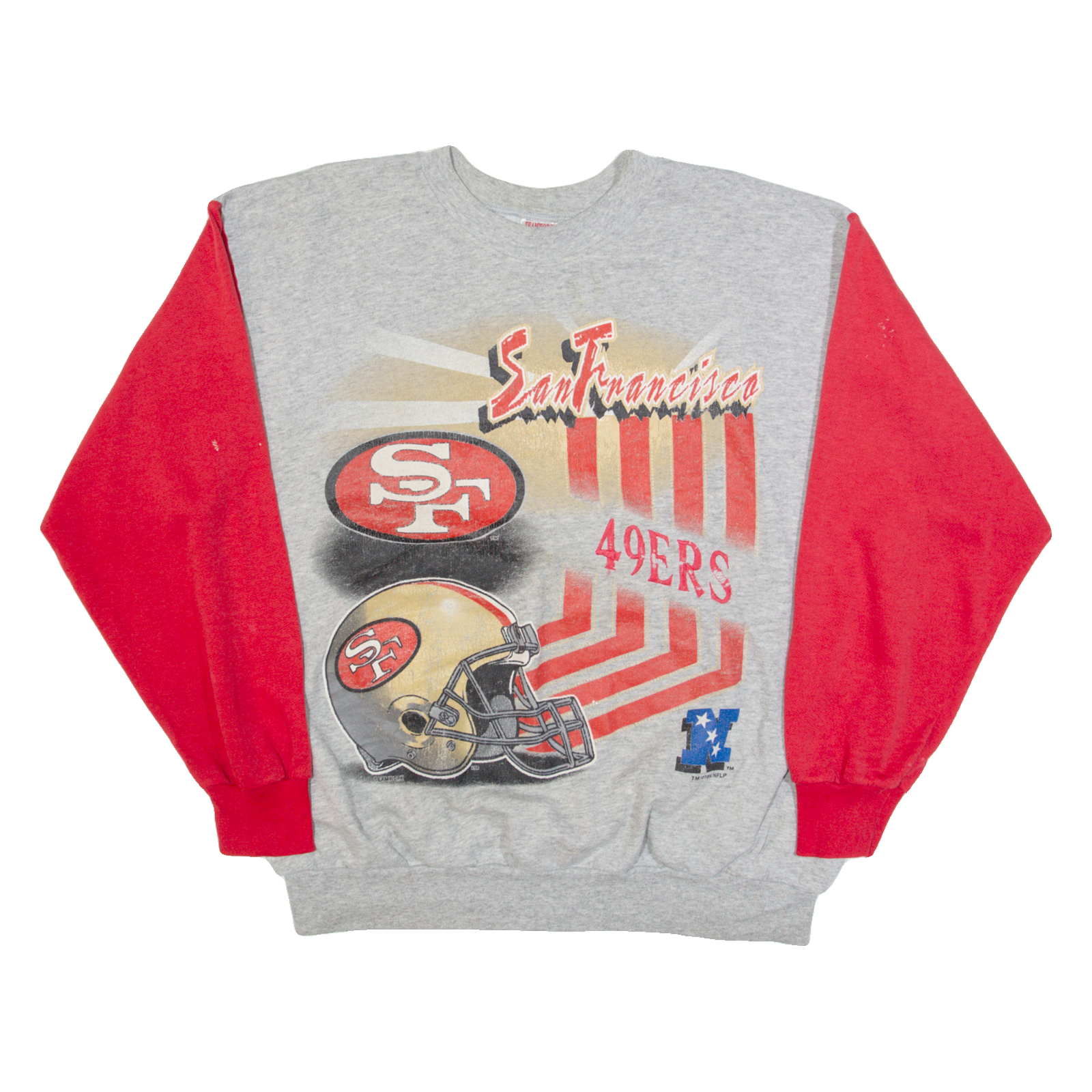 TEAMWORK San Francisco 49ers Mens Sweatshirt Grey 90s USA XL Refurbished - N/A refurbished available on Cerqular