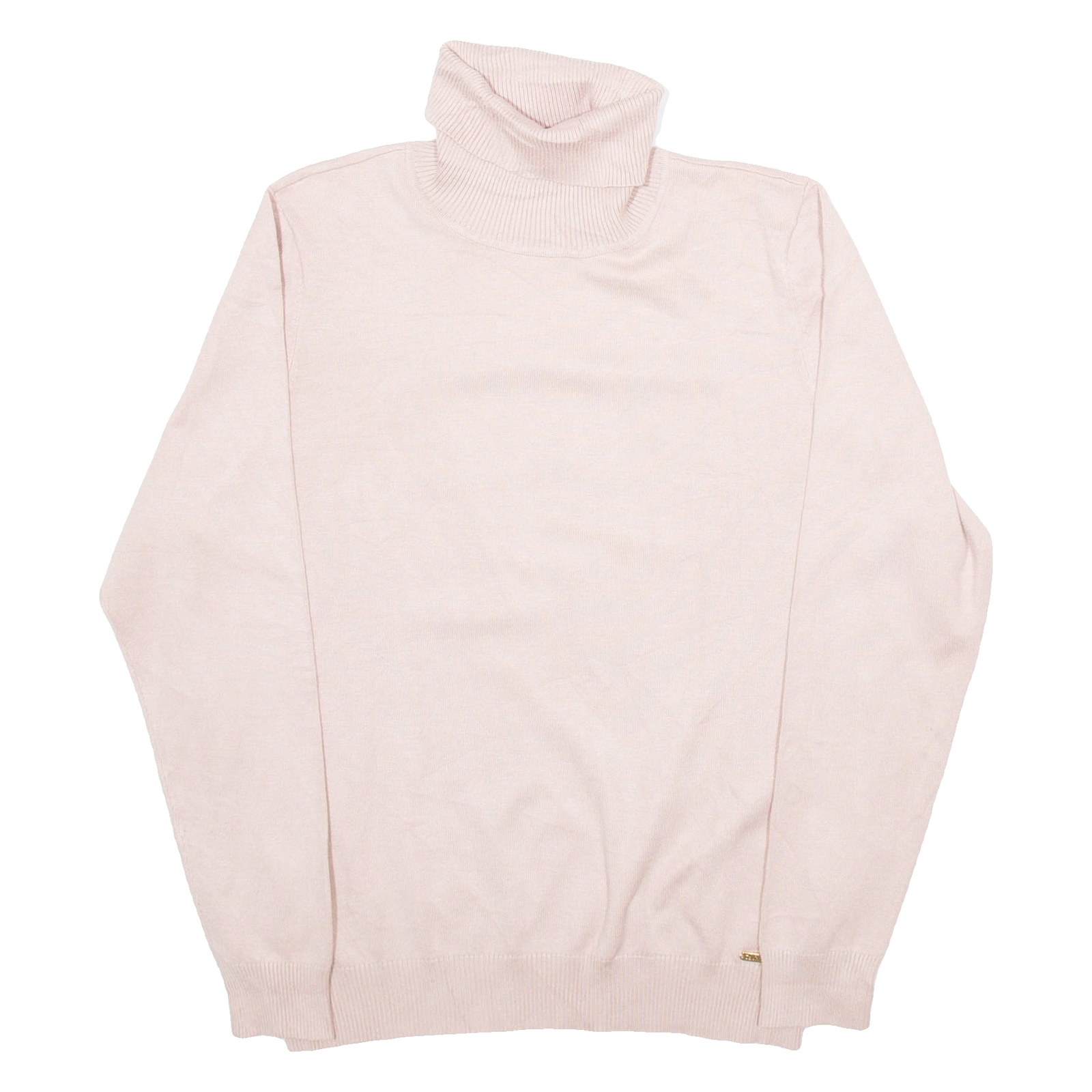 CALVIN KLEIN Womens Jumper Pink Roll Neck Tight Knit XL Refurbished - N/A refurbished available on Cerqular