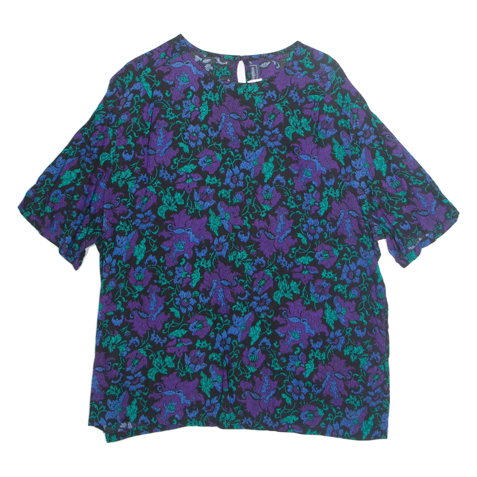 Womens Printed Top Black Floral L Refurbished - N/A refurbished available on Cerqular