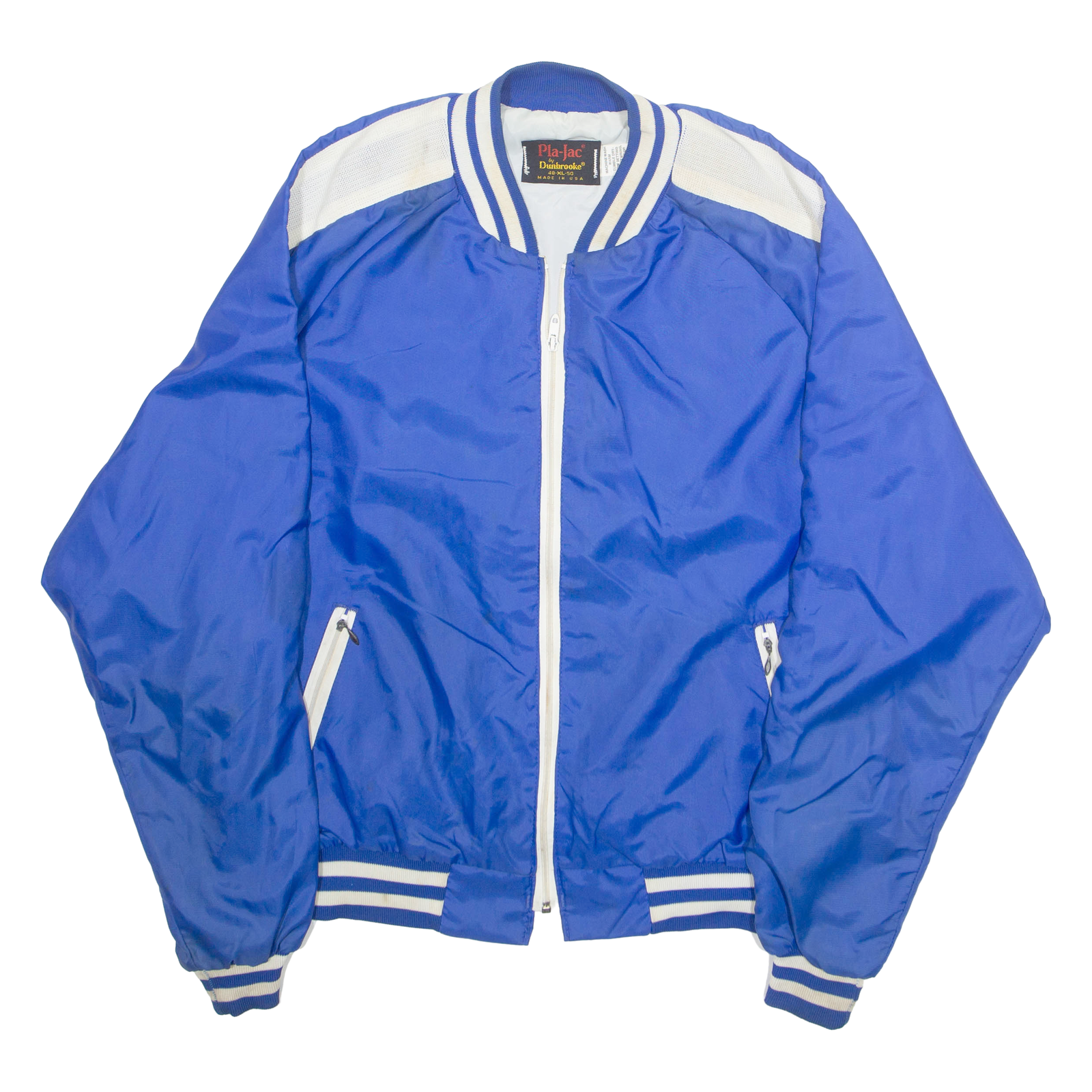PLA-JAC Mens Varsity Jacket Blue Nylon XL Refurbished - N/A refurbished available on Cerqular
