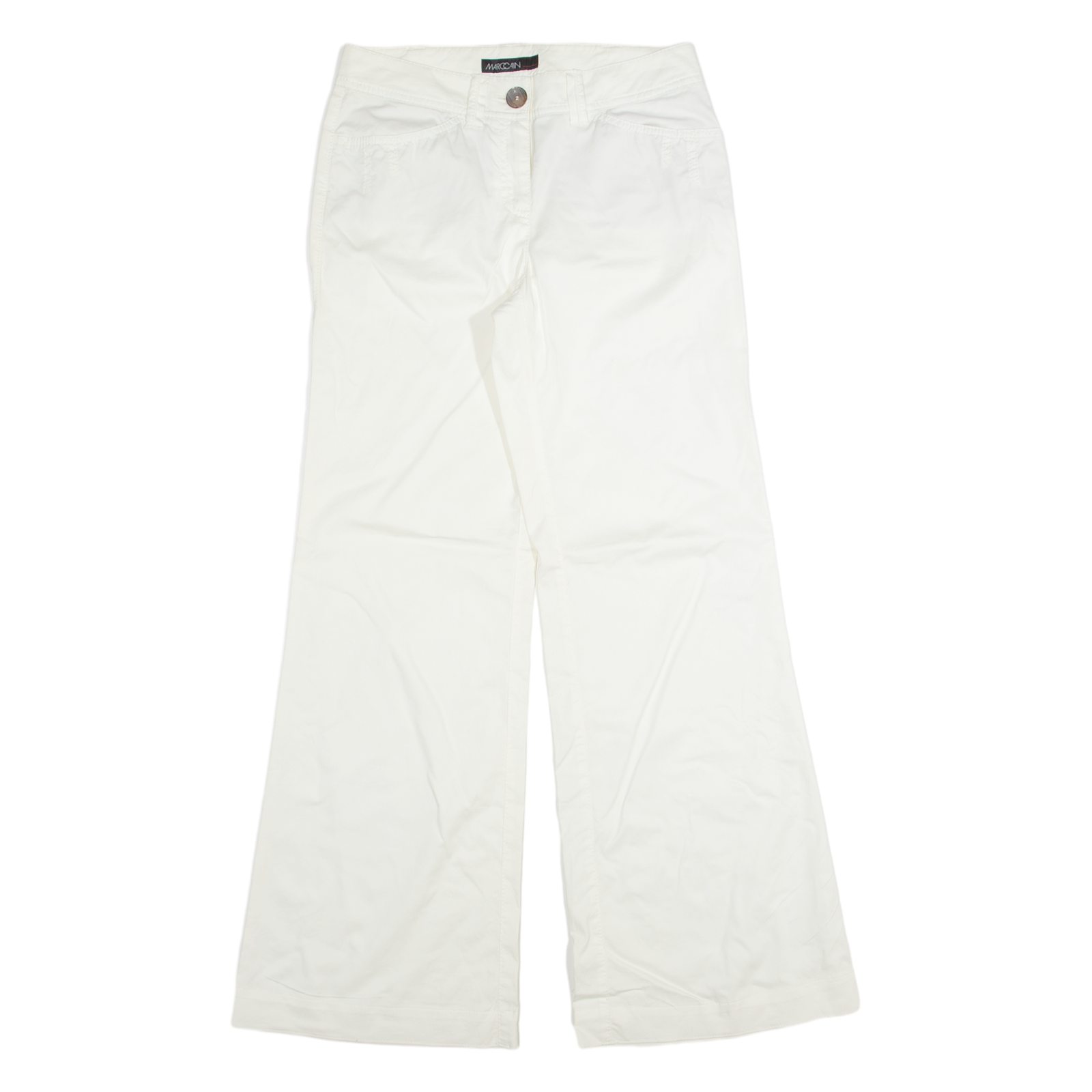 MARC CAIN Womens Trousers White Regular Flared W28 L32 Refurbished - N/A refurbished available on Cerqular