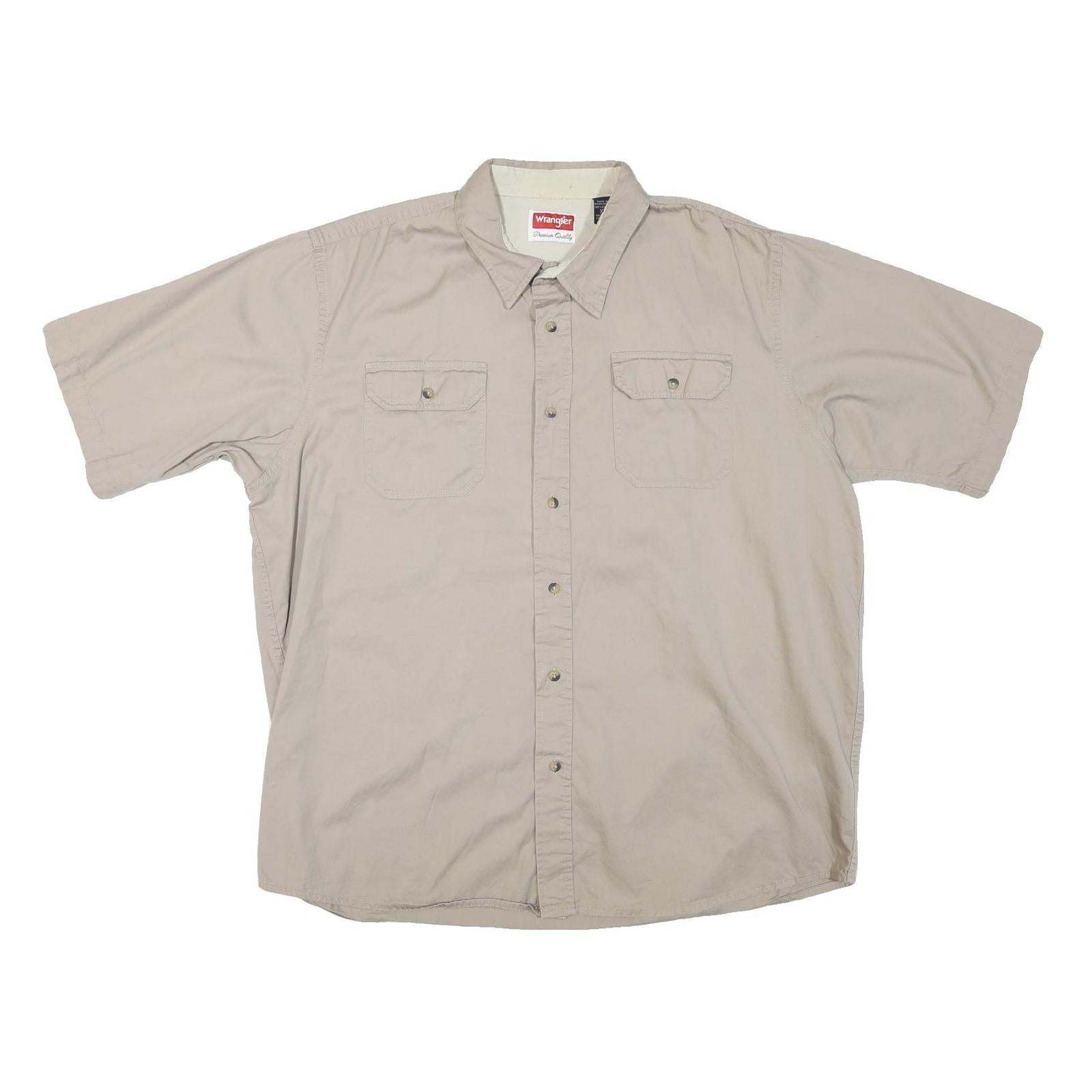 Buy WRANGLER Mens Beige Short Sleeve Shirt M Cotton Blend Casual Button Up Refurbished - $36.39 WRANGLER Mens Beige Short Sleeve Shirt M Cotton Blend Casual Button Up Refurbished - N/A refurbished available on Cerqular