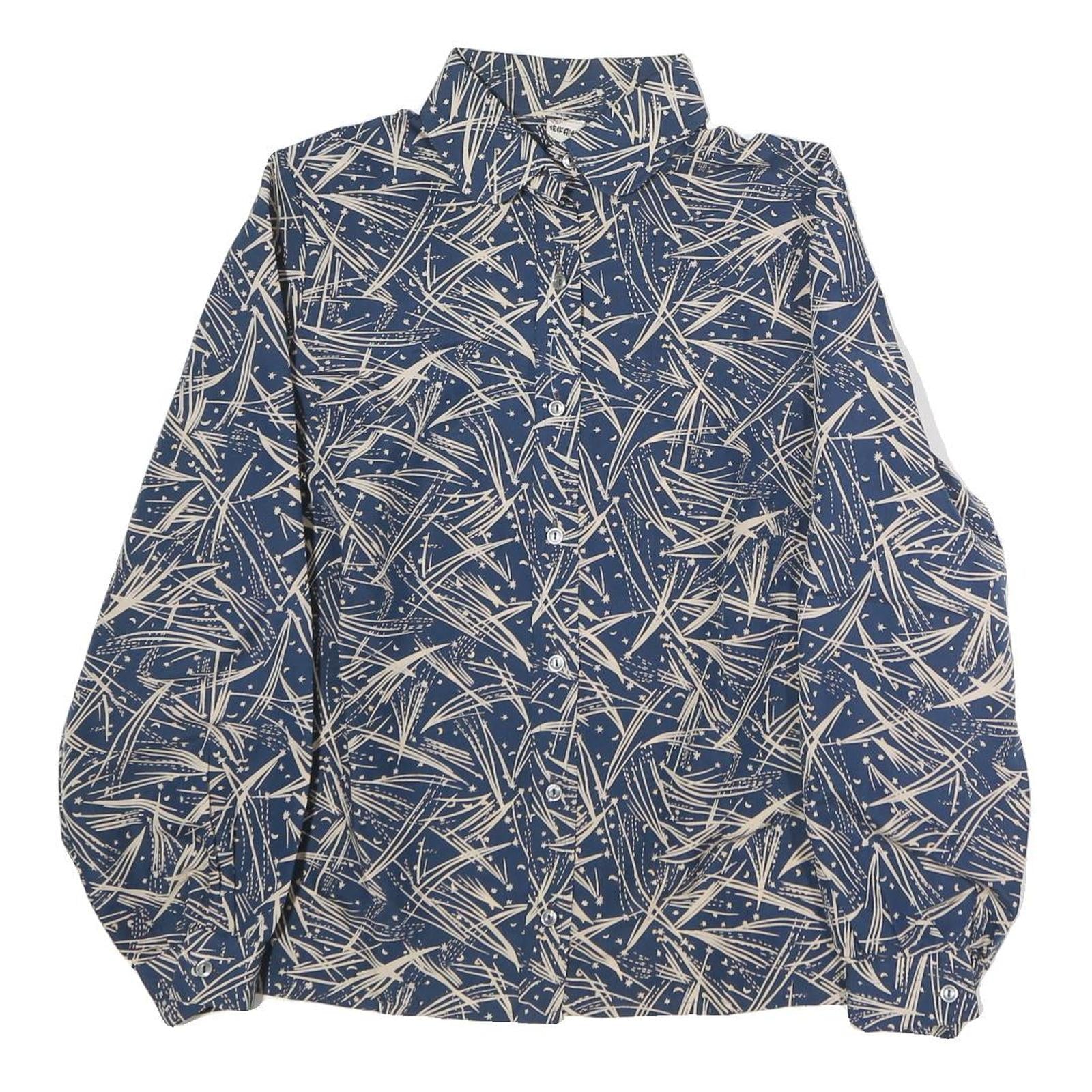 Buy Womens Blue & Cream Abstract Print Shirt M Button Down Long Sleeve Polyester Refurbished - $19.49 Womens Blue & Cream Abstract Print Shirt M Button Down Long Sleeve Polyester Refurbished - N/A refurbished available on Cerqular