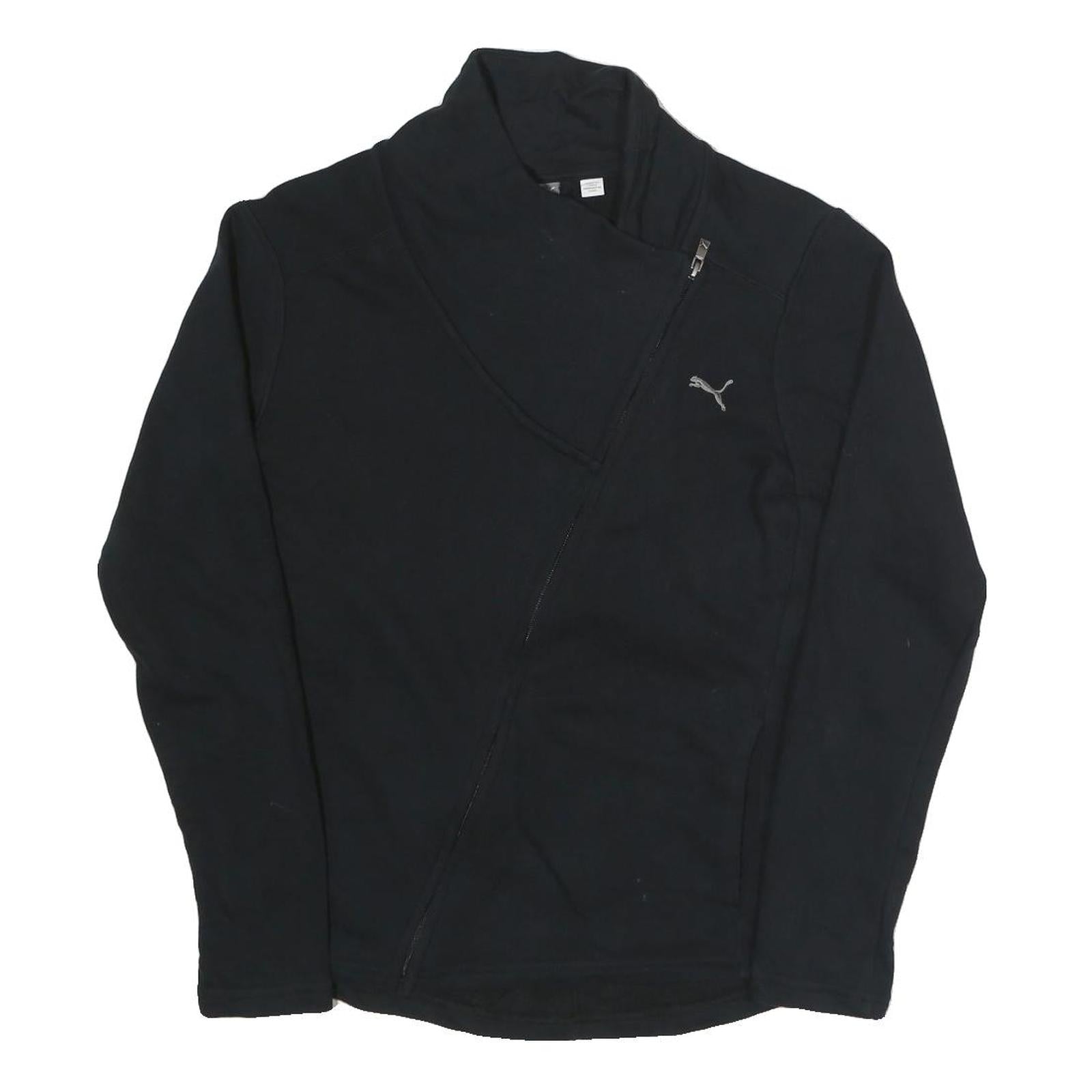 PUMA Womens Black Zip Neck UK 10 Sweatshirt Athletic Casual Pullover Refurbished - N/A refurbished available on Cerqular