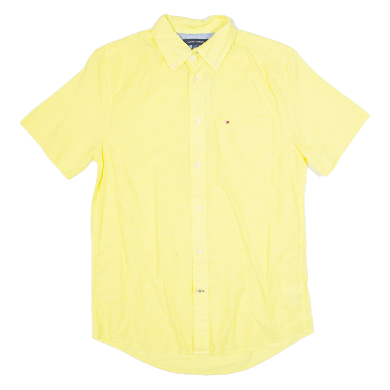 TOMMY HILFIGER Mens Plain Shirt Yellow S Refurbished - N/A refurbished available on Cerqular